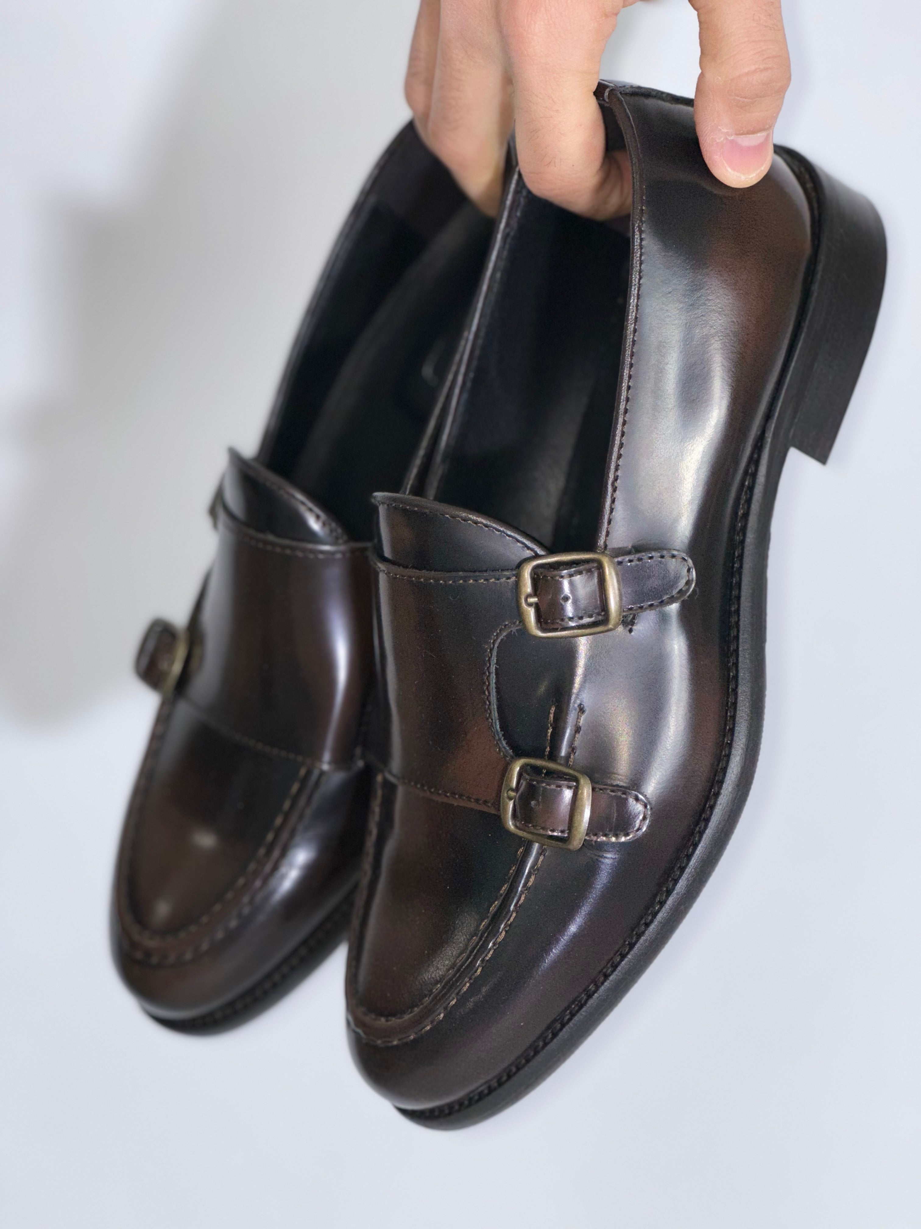 mocassino doppia fibbia castagno ELEMP