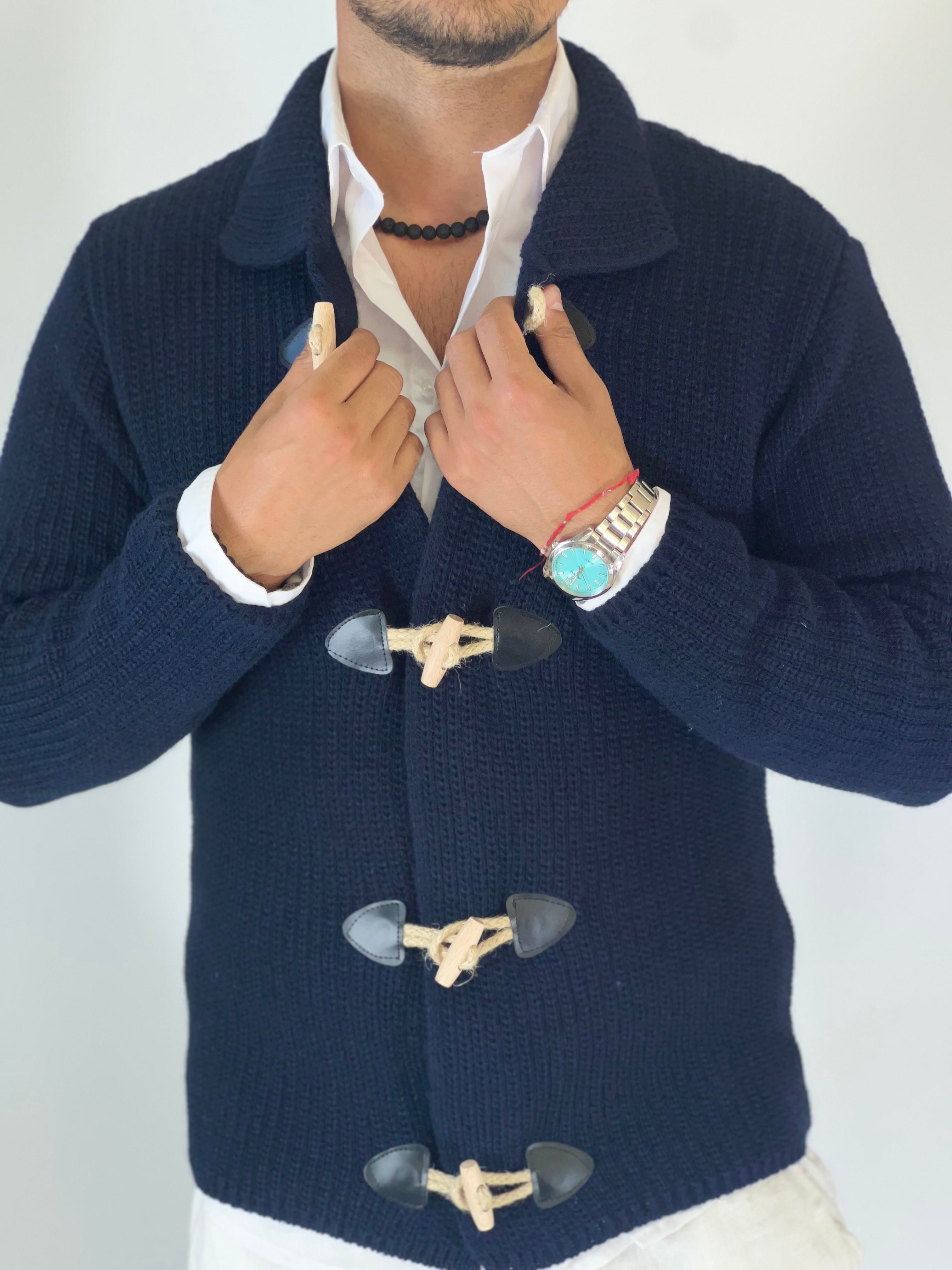 Giacca alamari blu BK857739