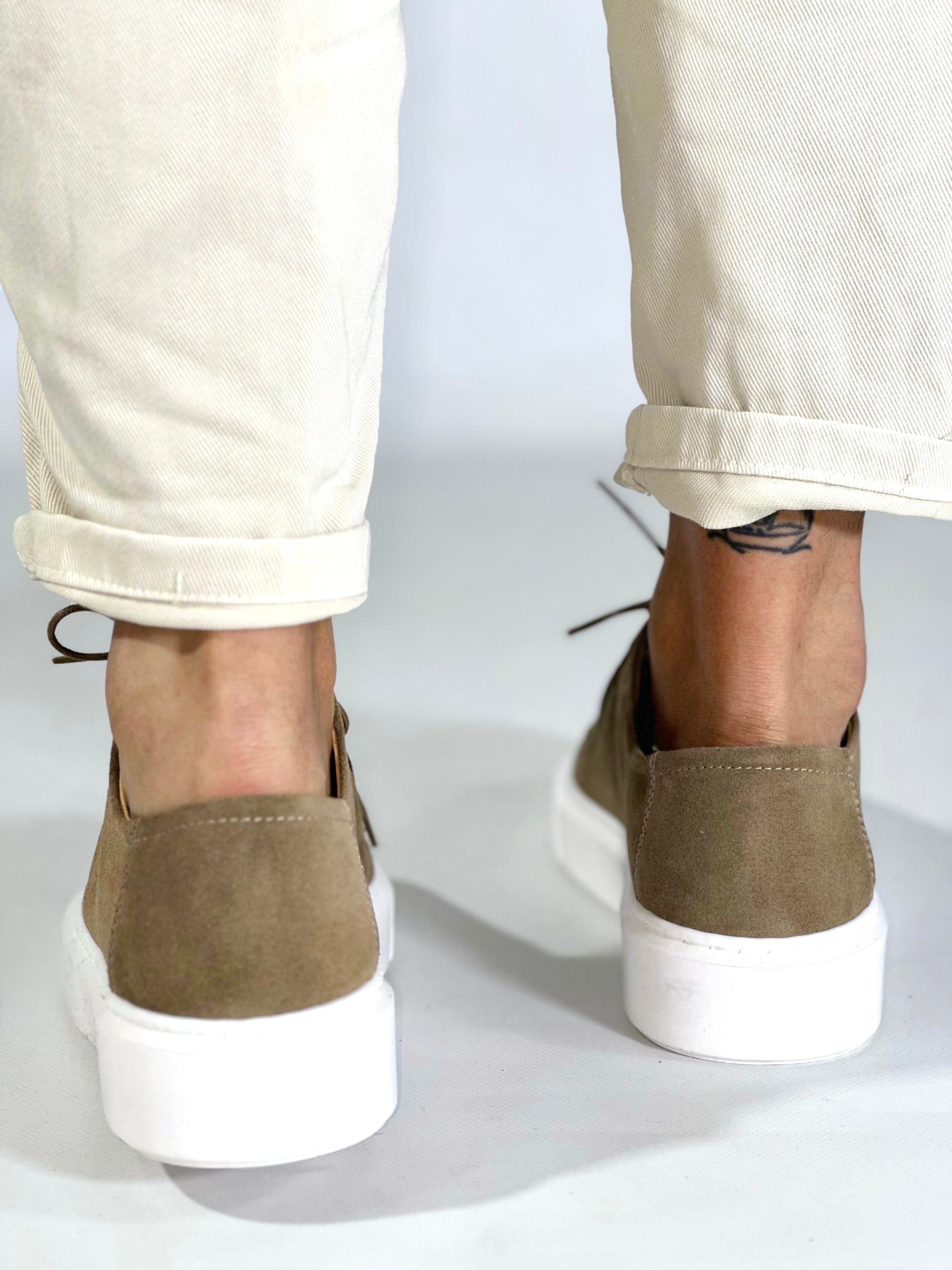 Mocassino casual camoscio taupe N73