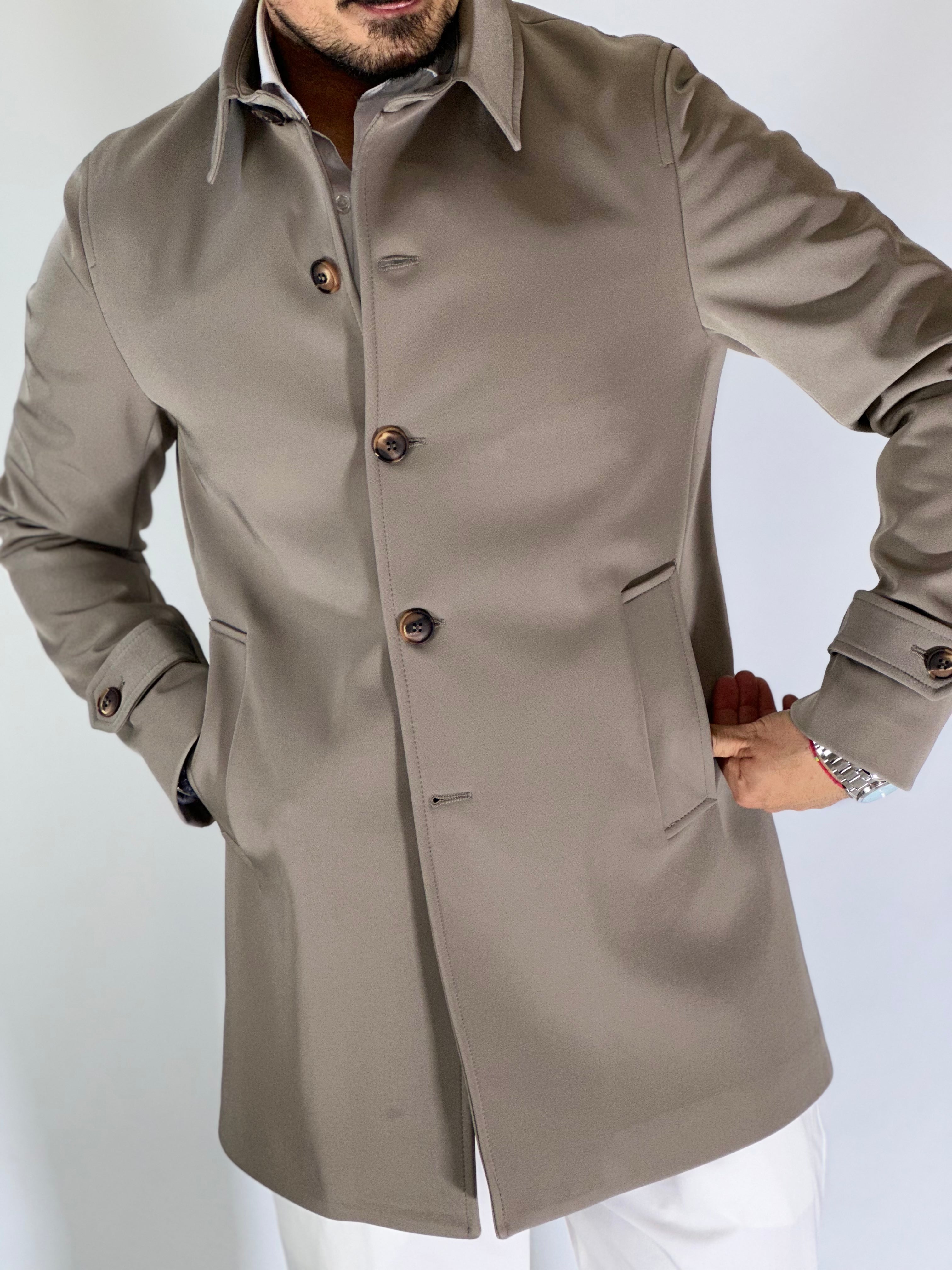 Trench elegant imbottito grigio CAP SLOU