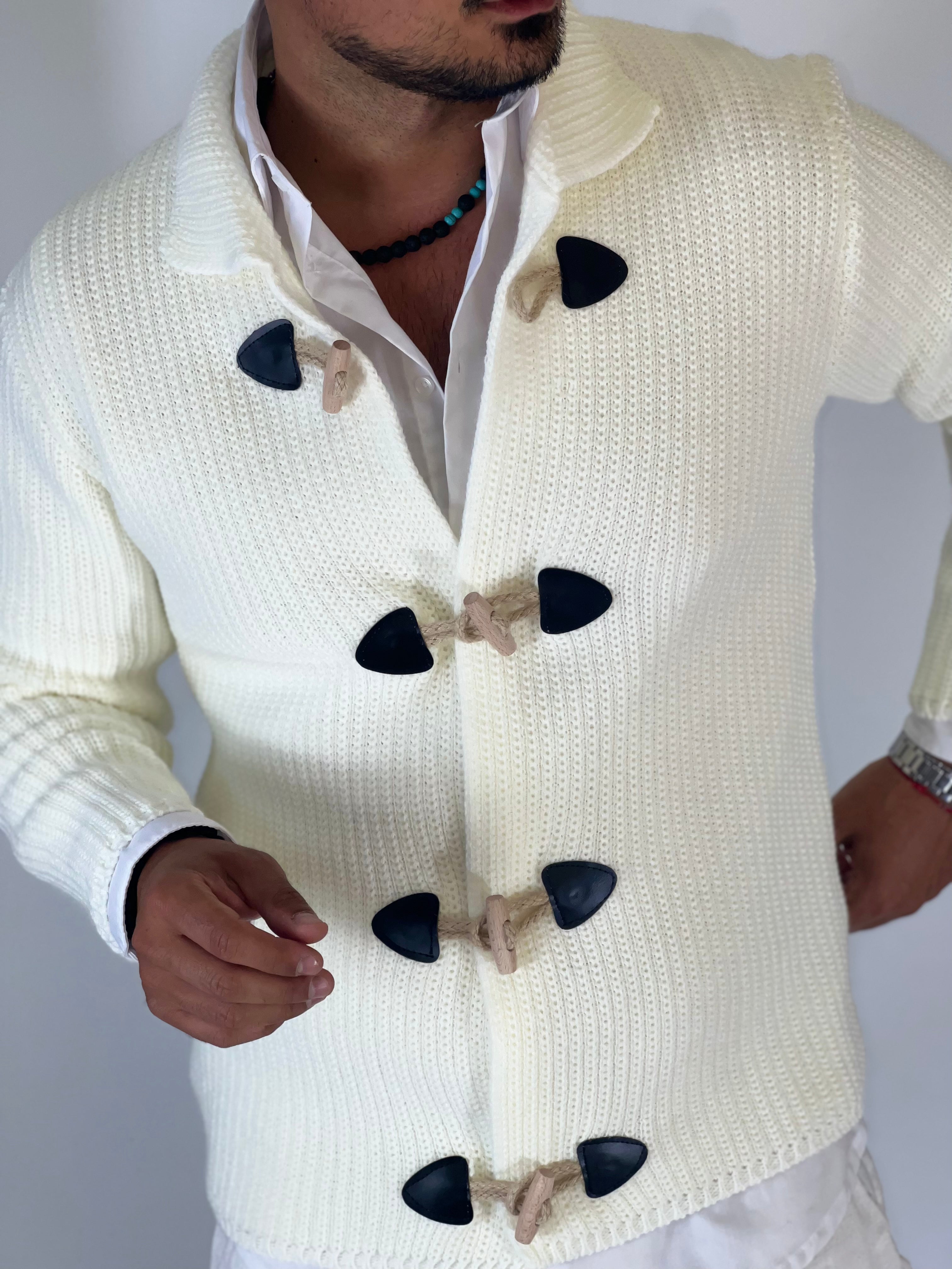 Giacca alamari panna BK857739