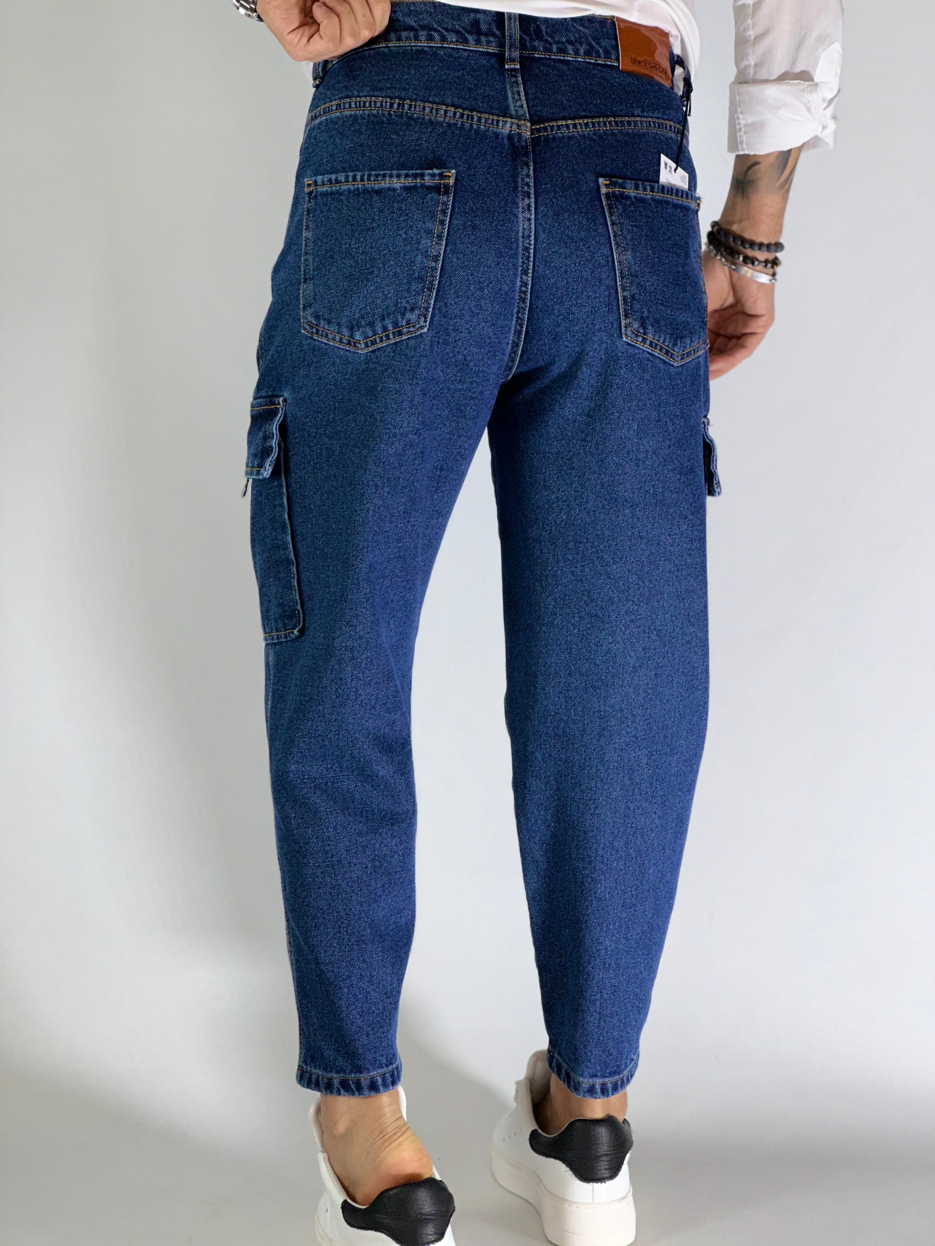 Brooklyn · Jeans loose fit cargo scuro