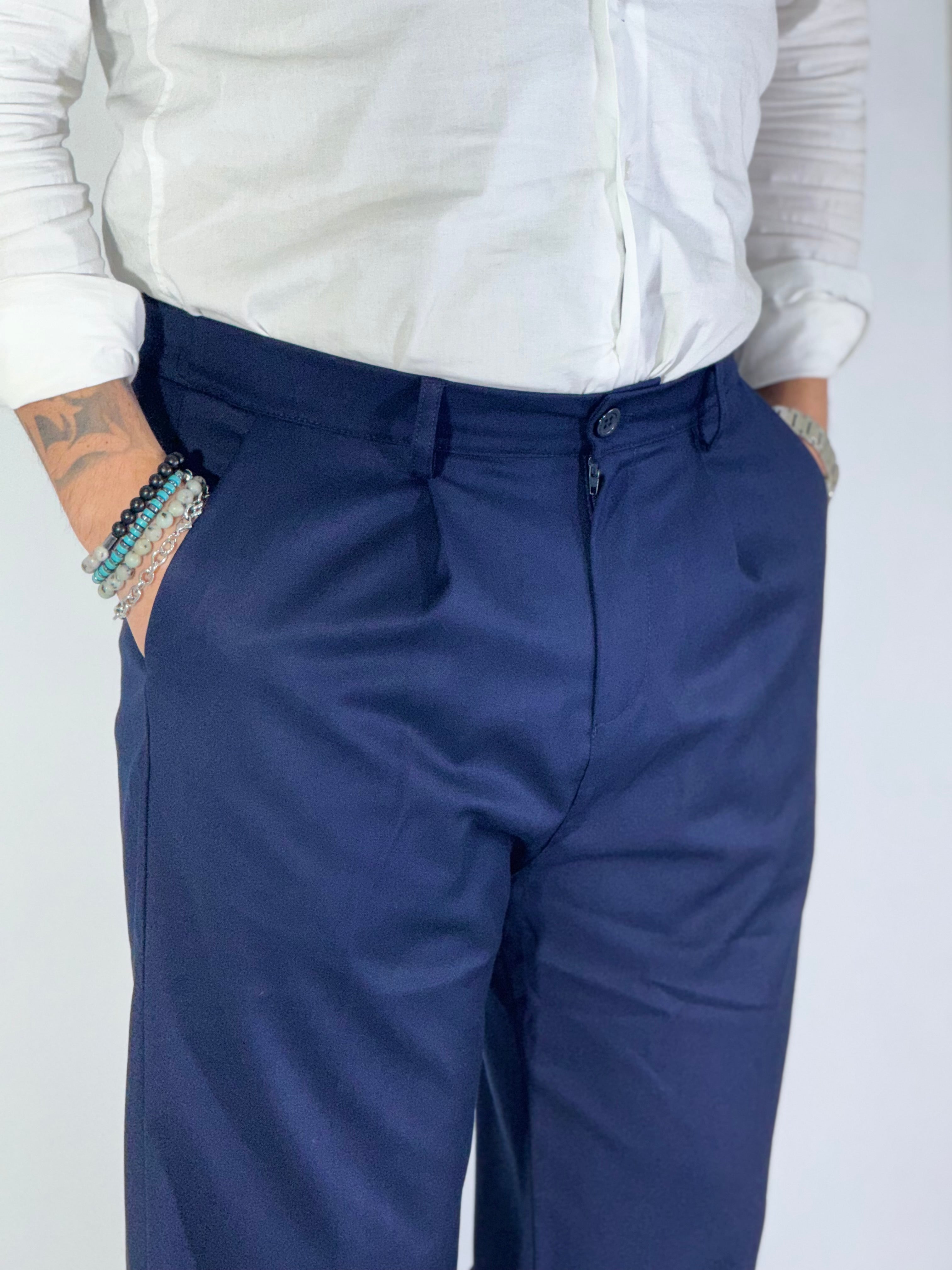 Pantalone palazzo blu UM811
