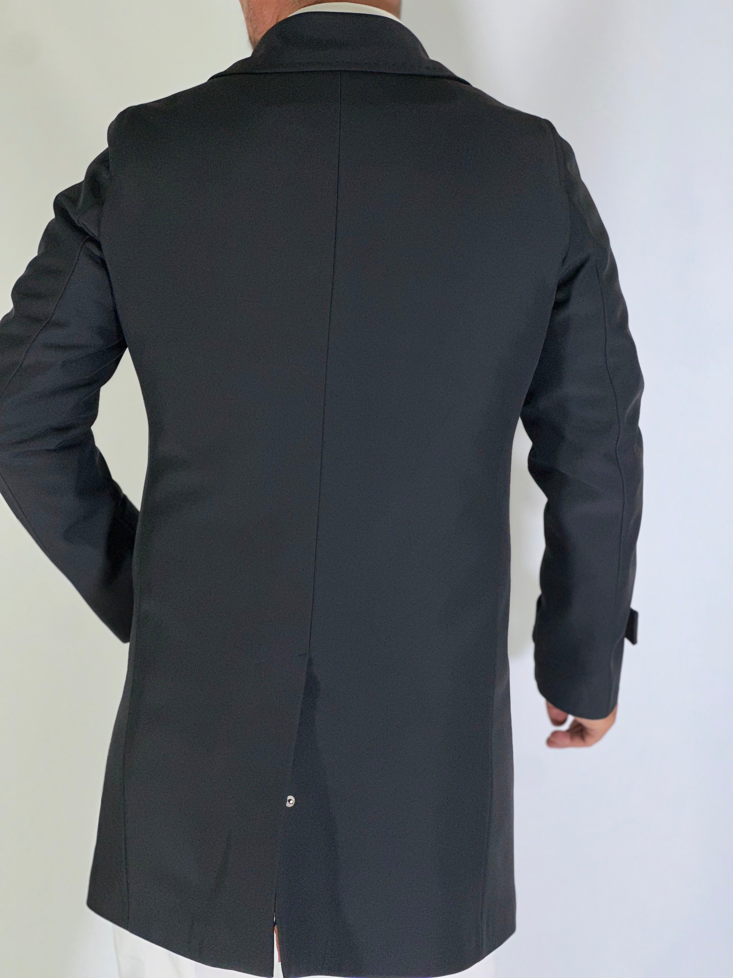 Trench spalmato imbottito nero BERLINO MARCO NILS