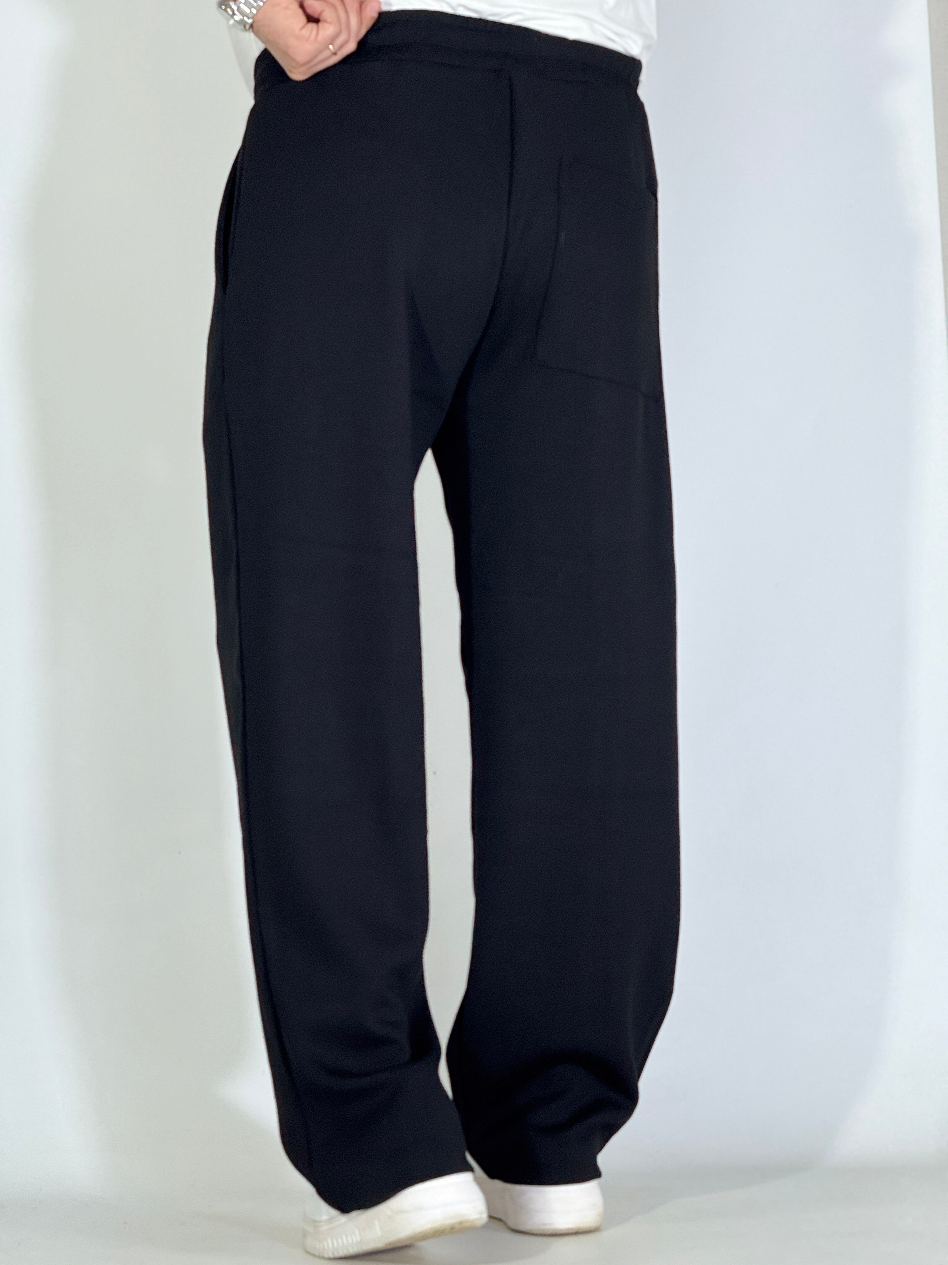 Pantalone tuta palazzo nero WATFORD