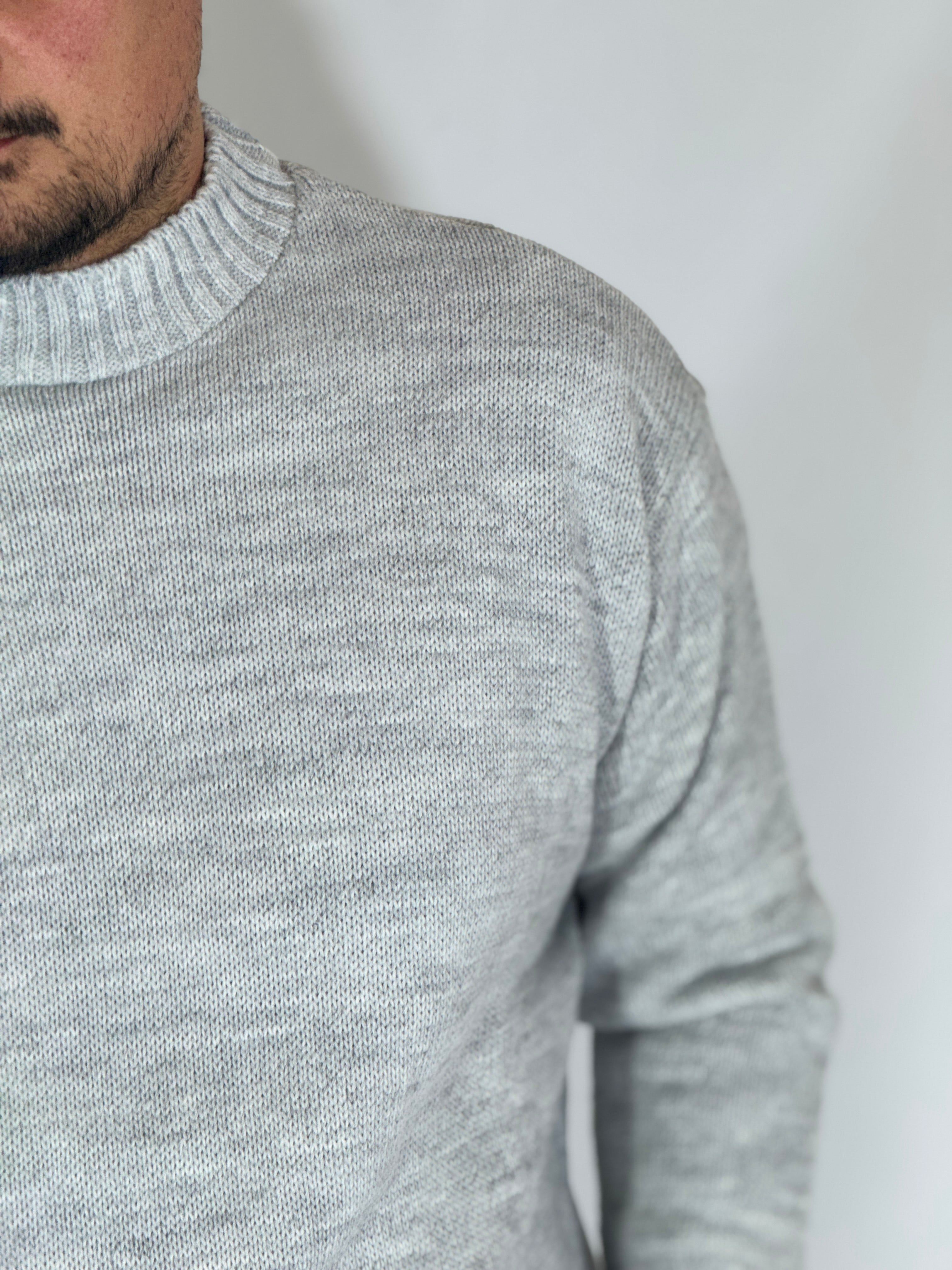 Maglione rasato grigio AD1654