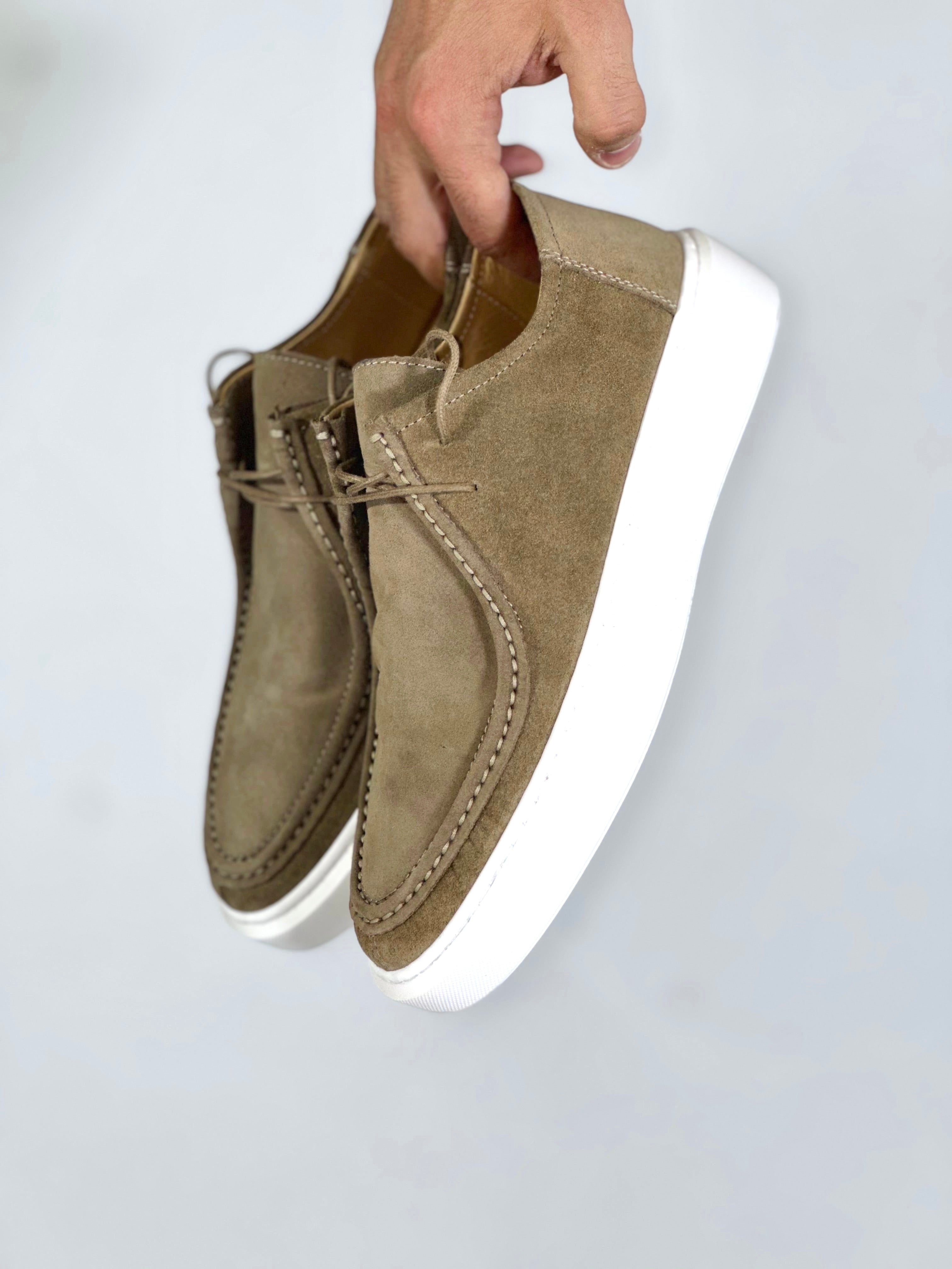 Mocassino casual camoscio taupe N73