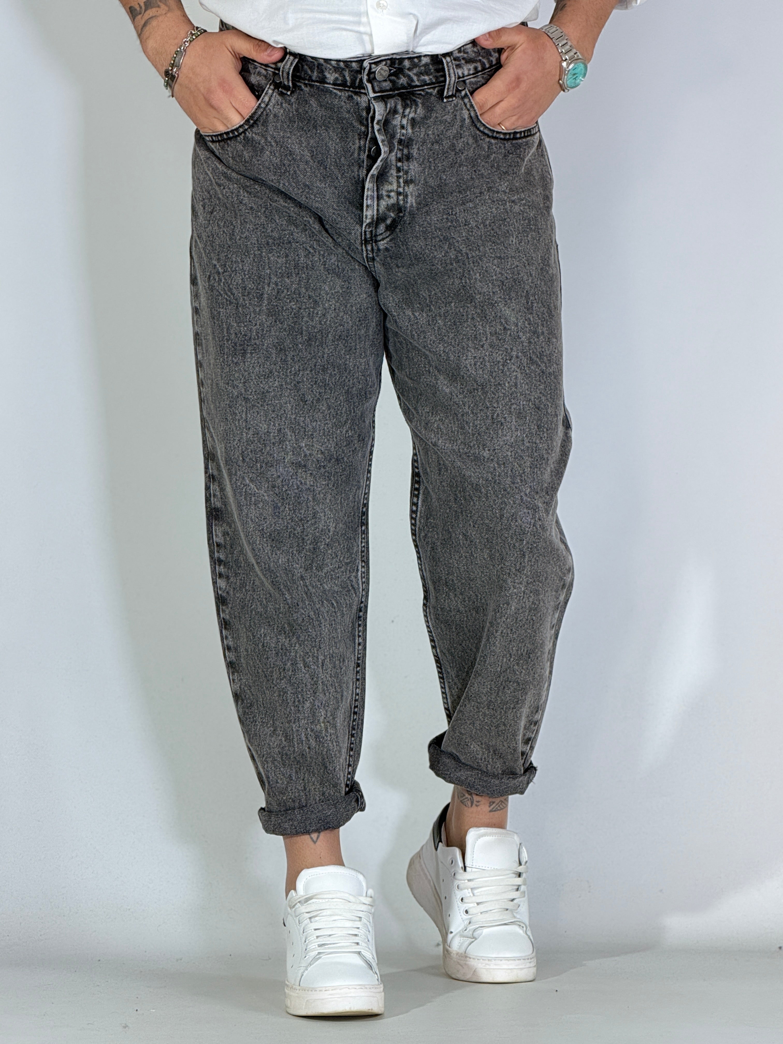 Jeans japan marmorizzato nero pulito