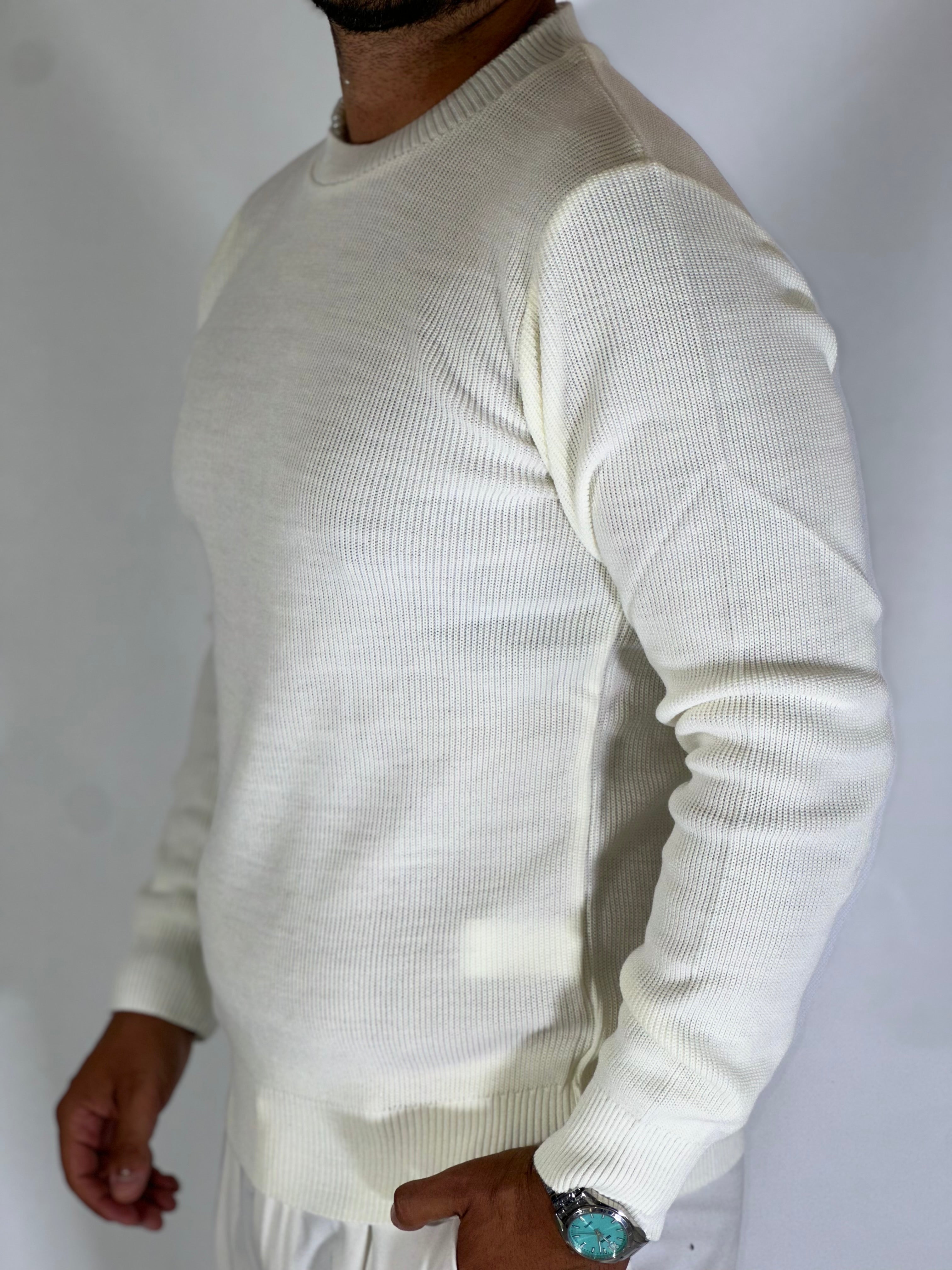 Maglia girocollo primaverile bianca ART MF13671