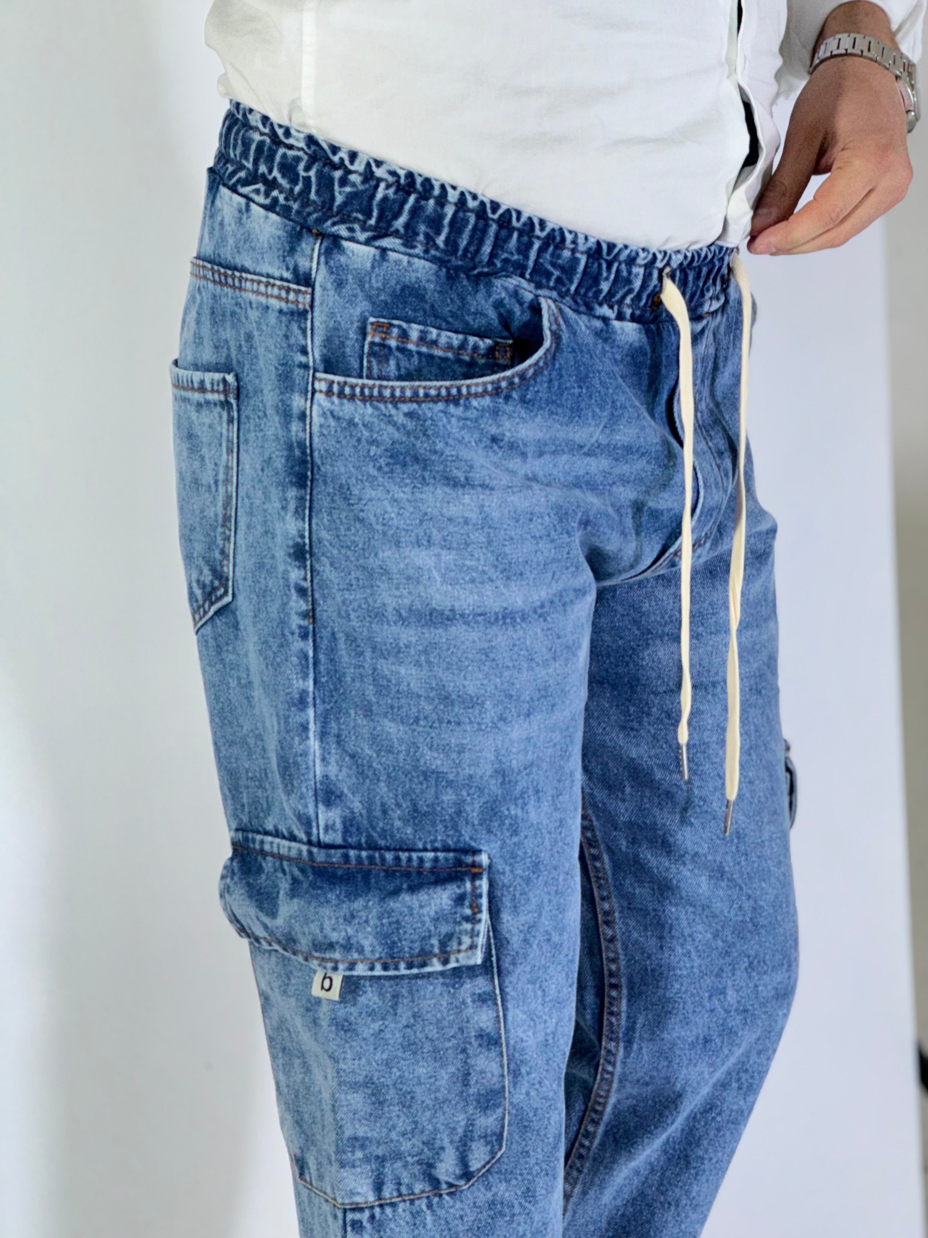 Pantalaccio jeans marmorizzato ART VARENNE