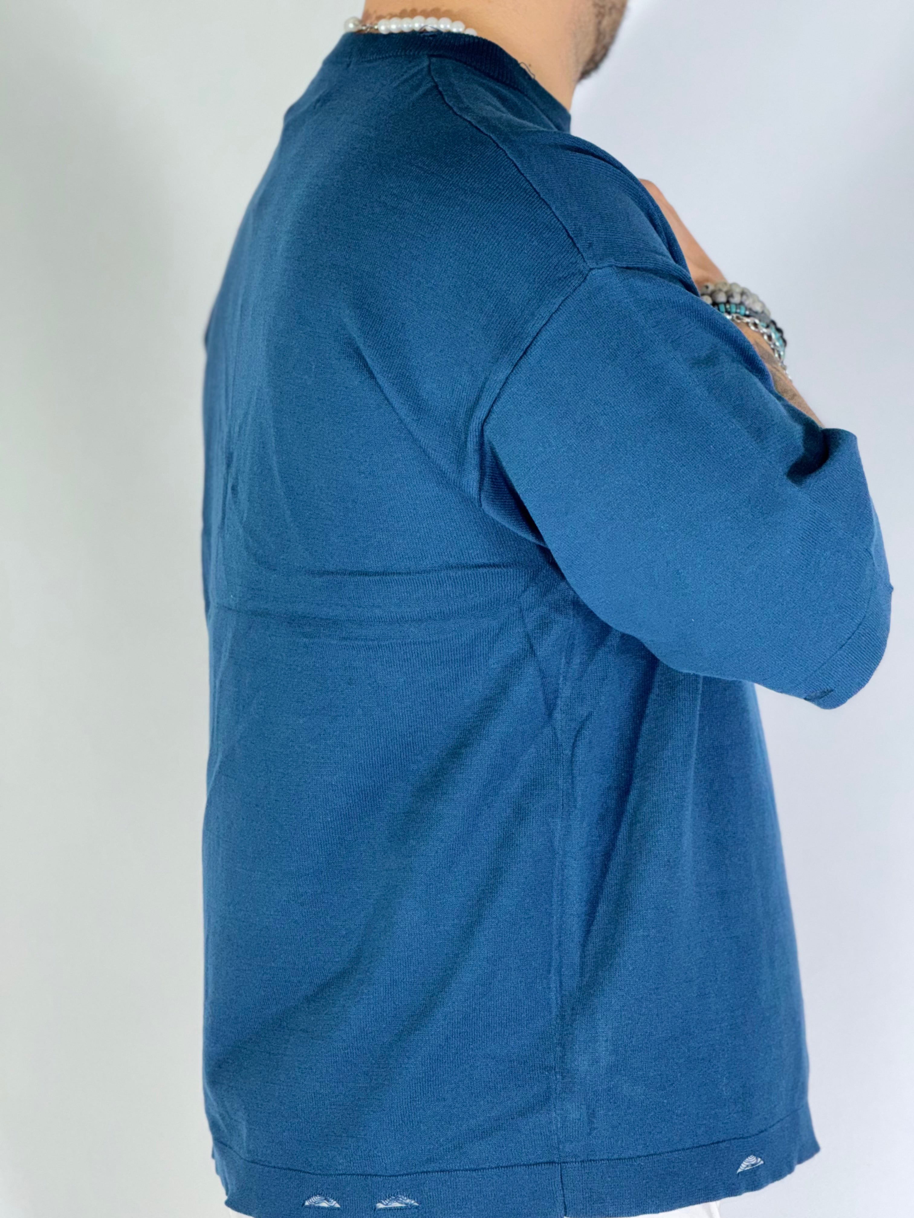 T-shirt over sfrangiata gentleman blue W86009