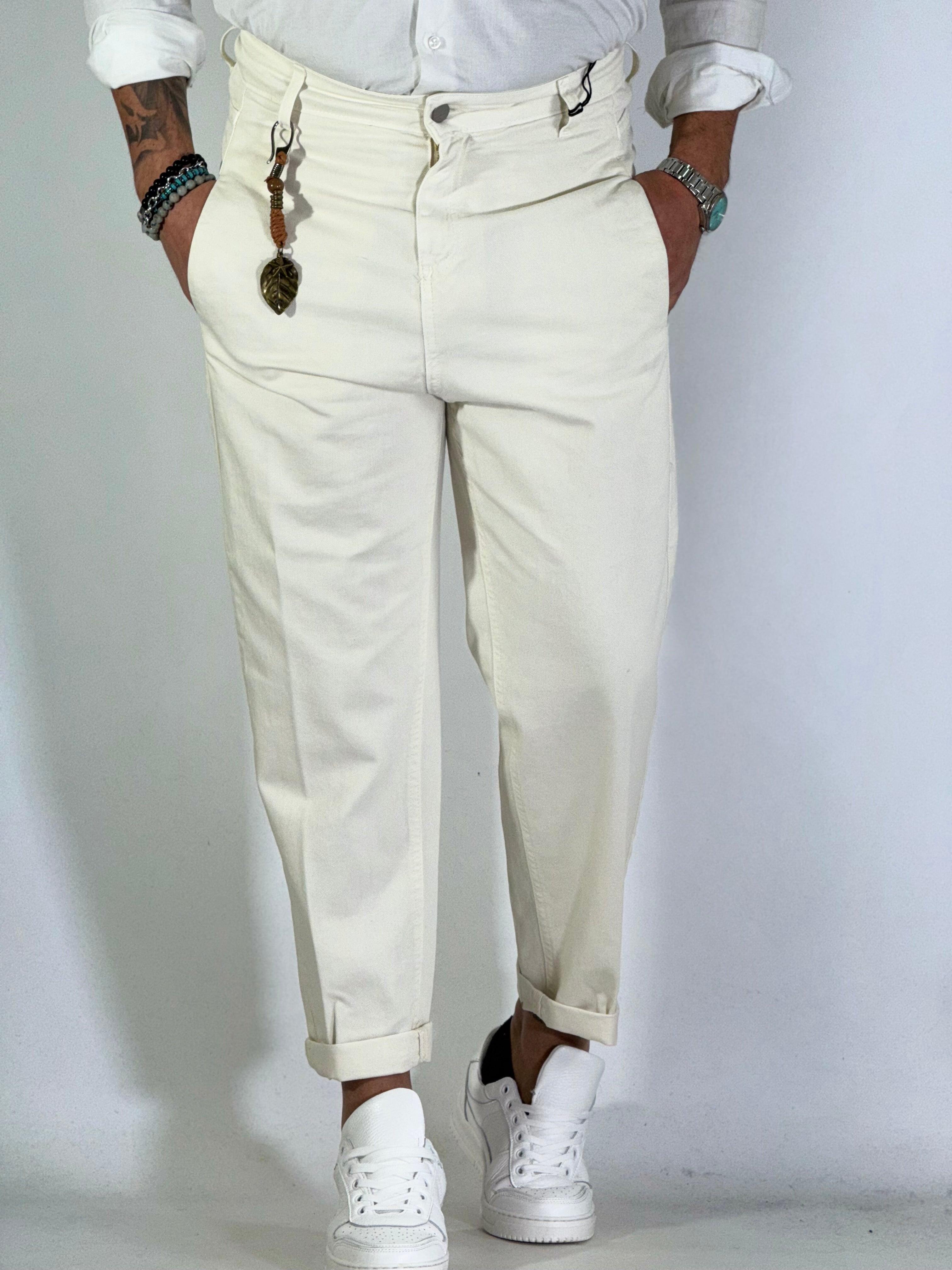 Pantalone 5 tasche panna ART AMARONE