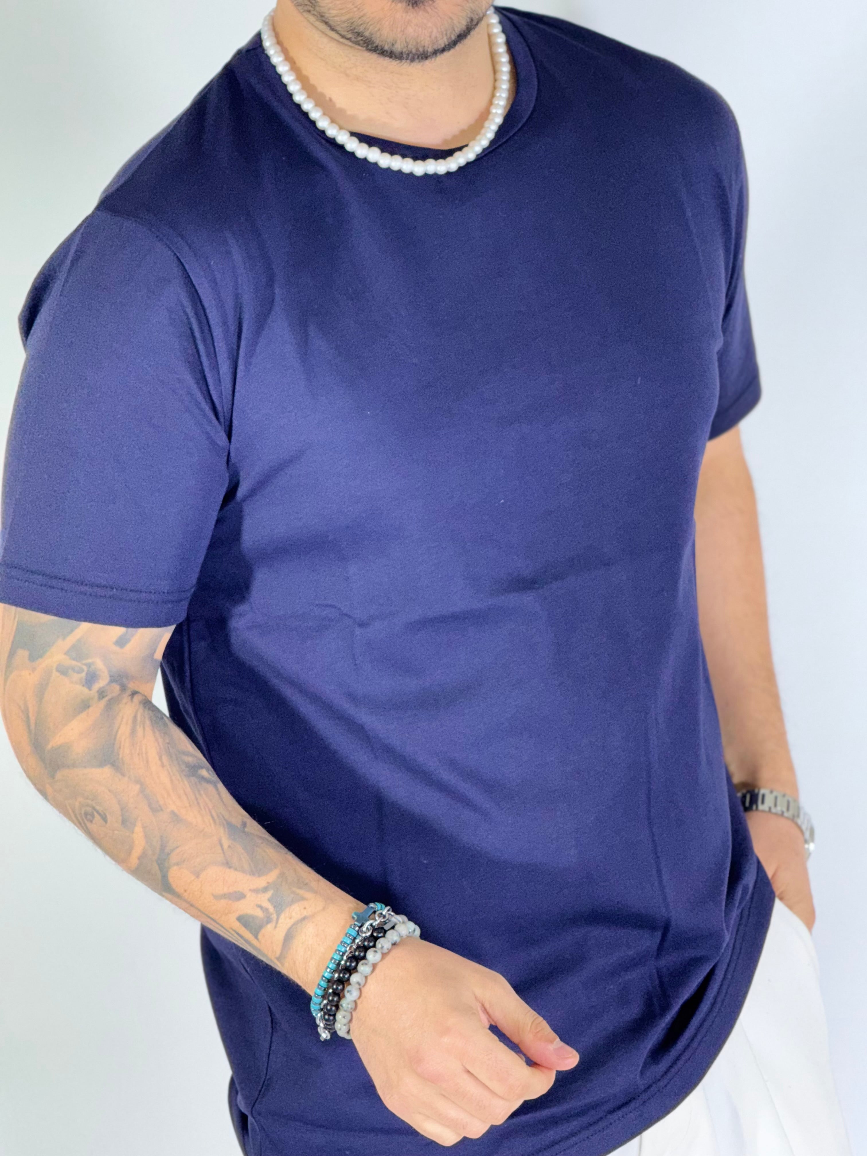 T-Shirt basic blu M19221