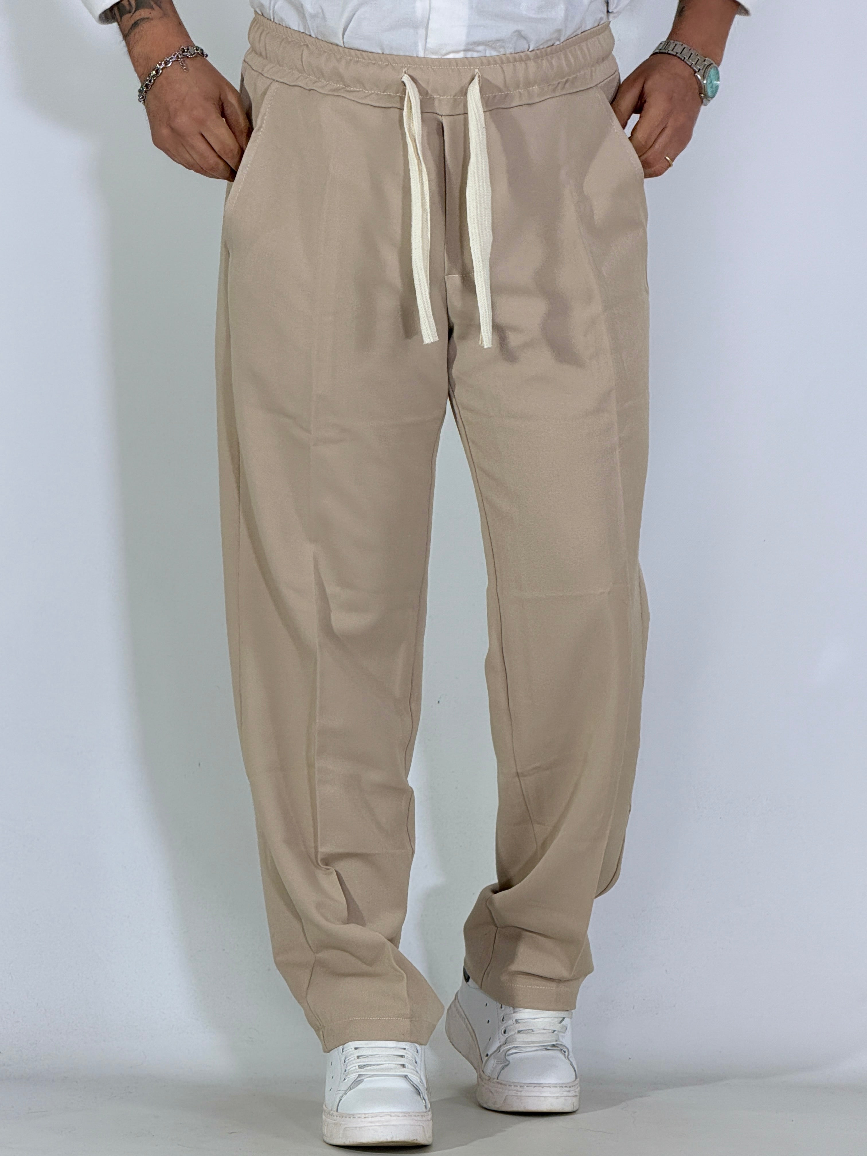 Pantalaccio palazzo beige UM823
