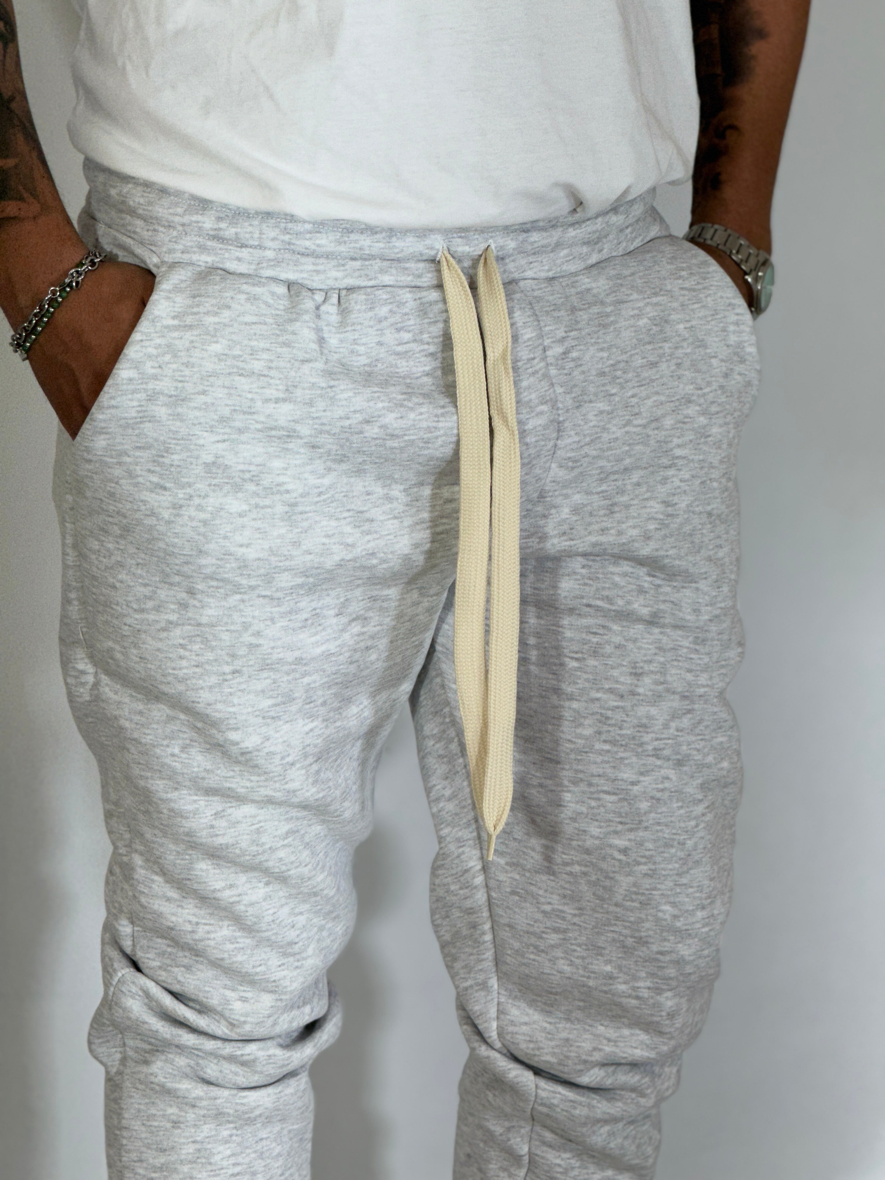 Pantalone tuta felpato grigio AD32022