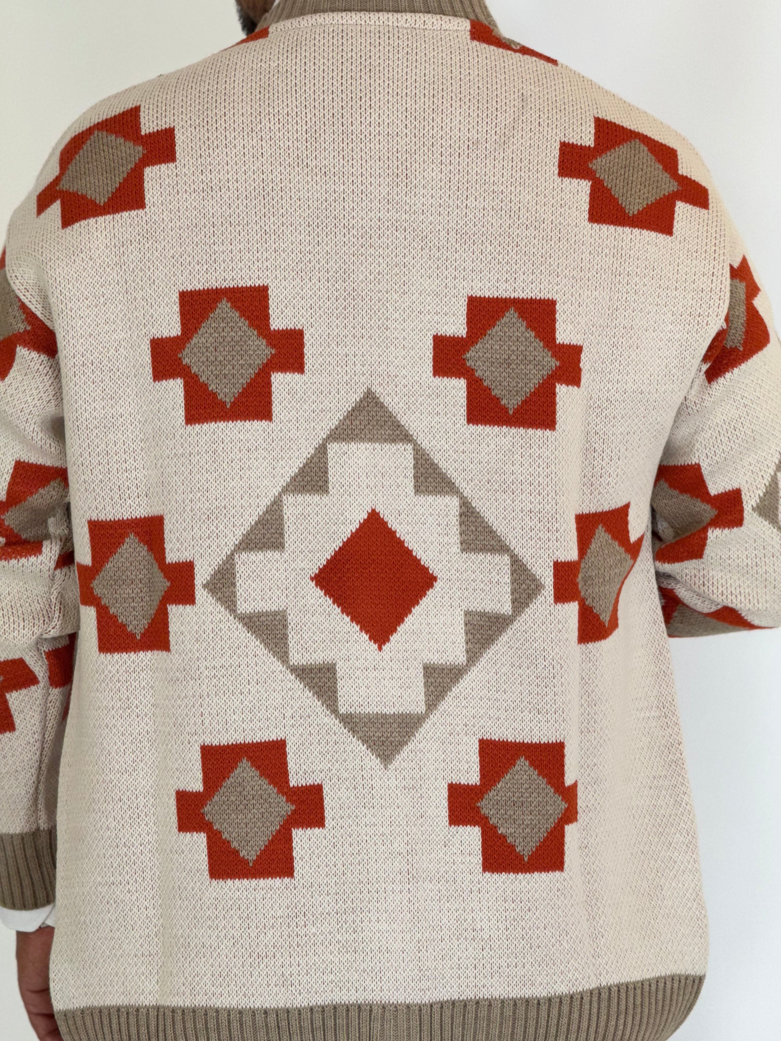 Cardigan azteco avorio BPK2508