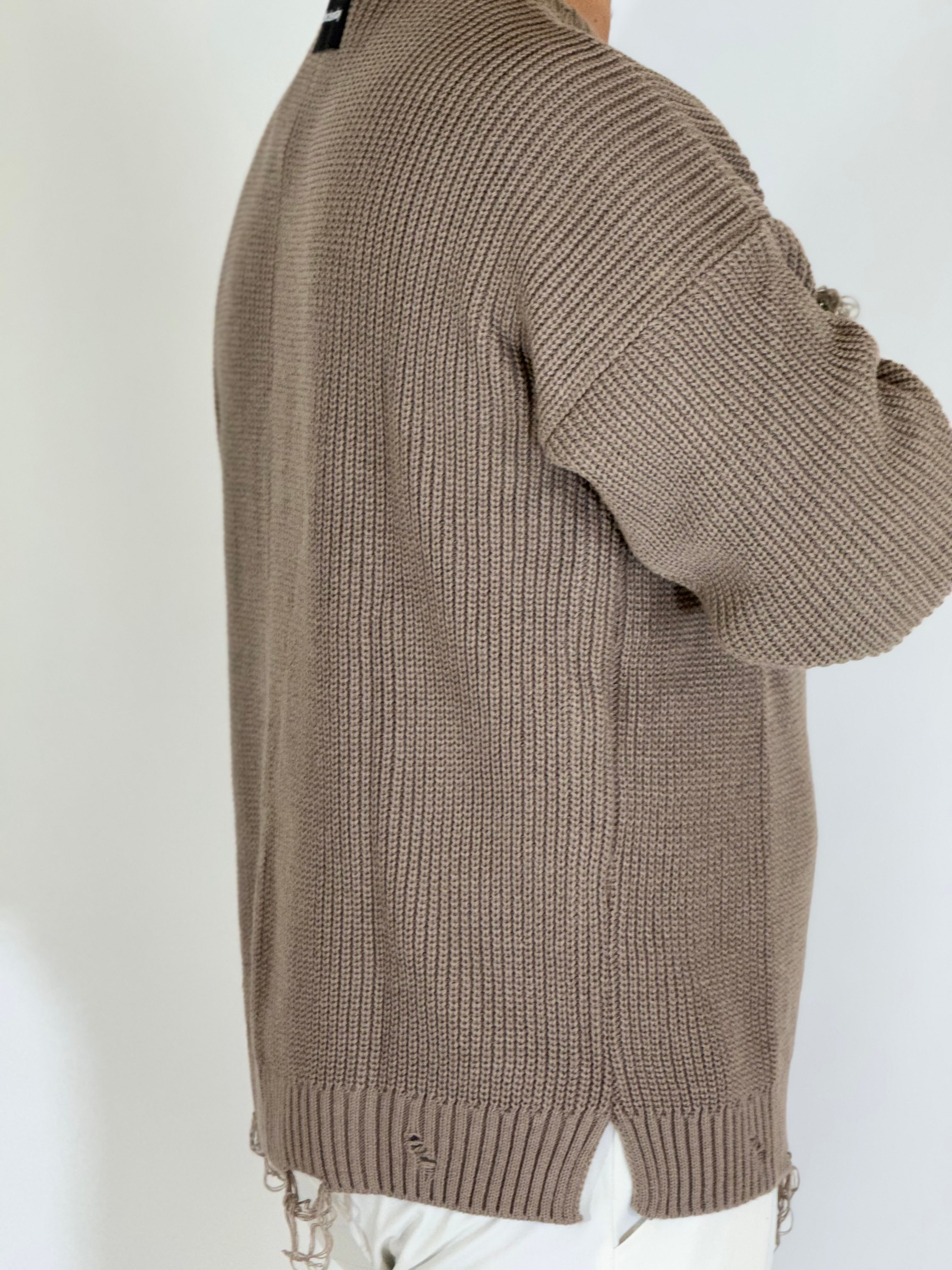 Maglione spalla scesa fango CAPORETTO