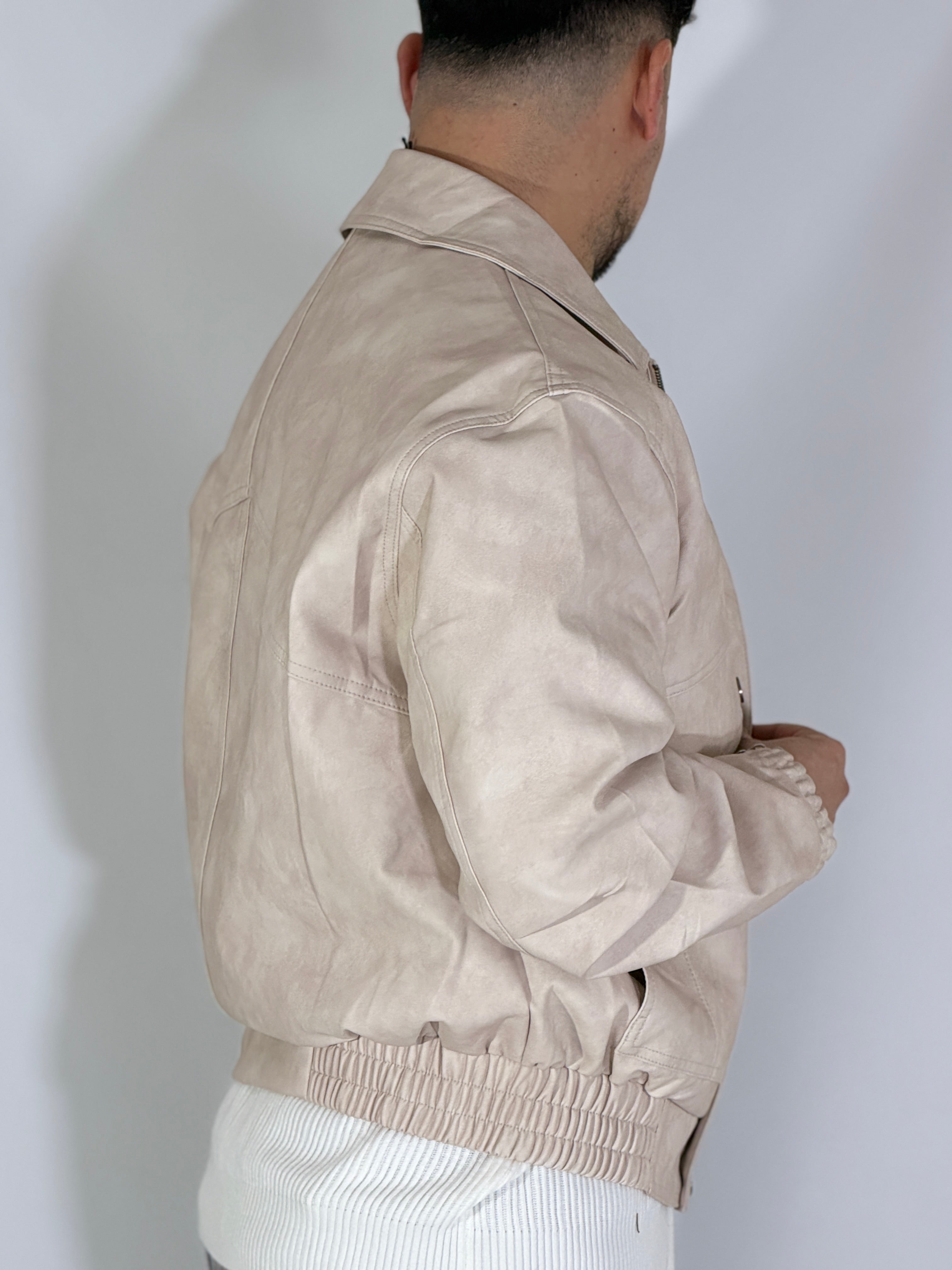 Giubbino eco-pelle panna XH8923