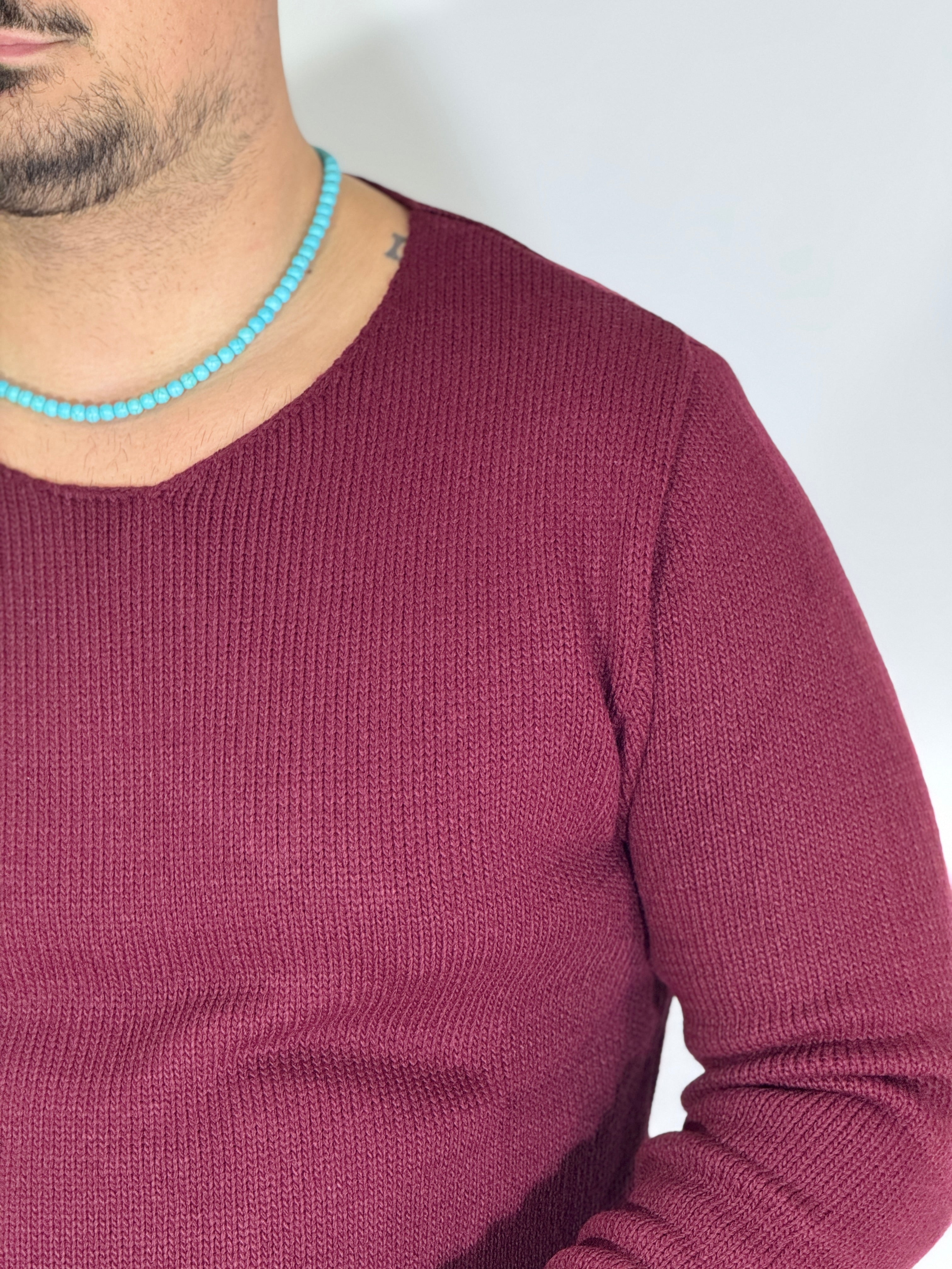 Maglia scollata bordeaux YOKOHAMA