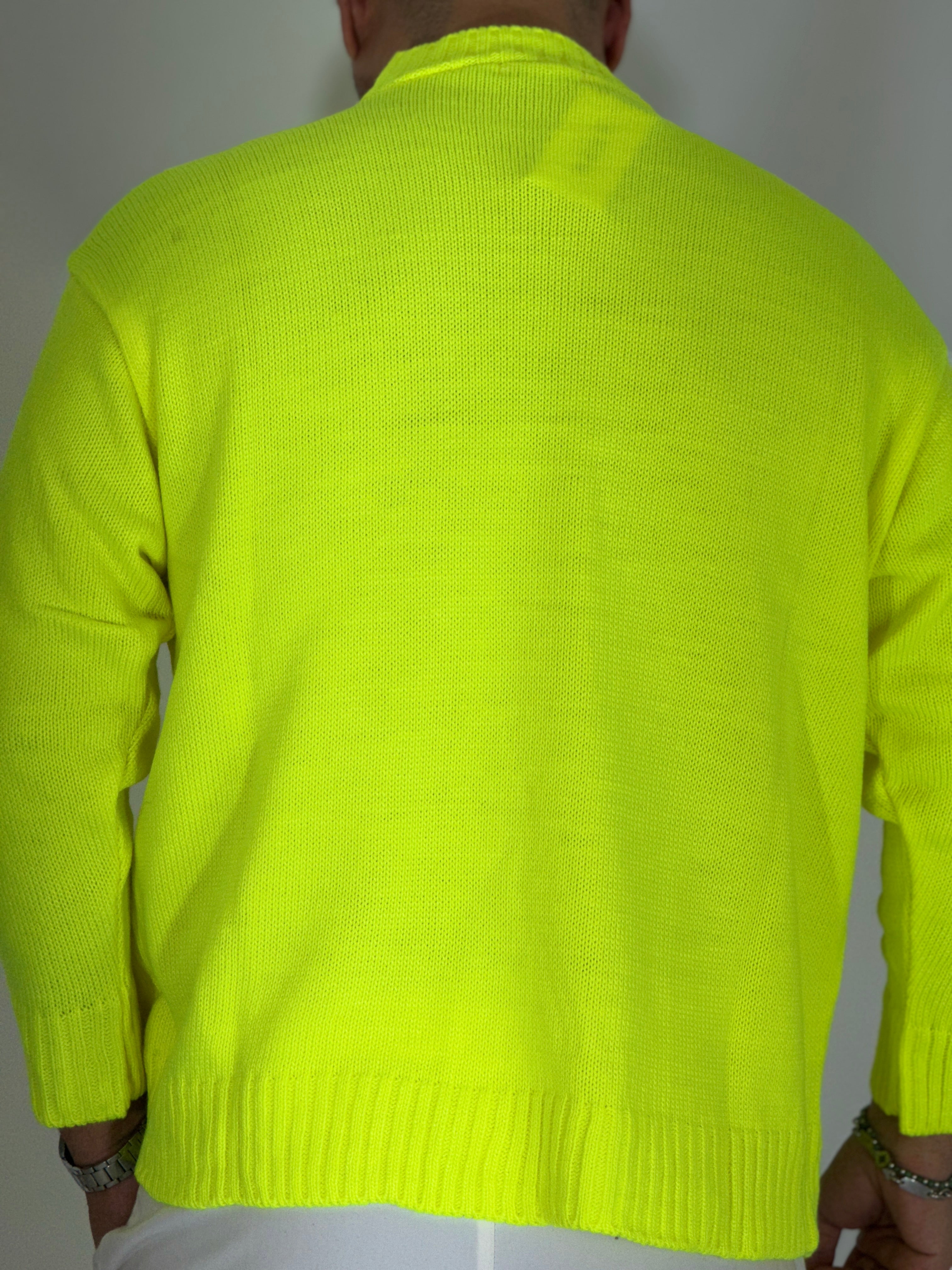 Maglione rasato giallo AD1654