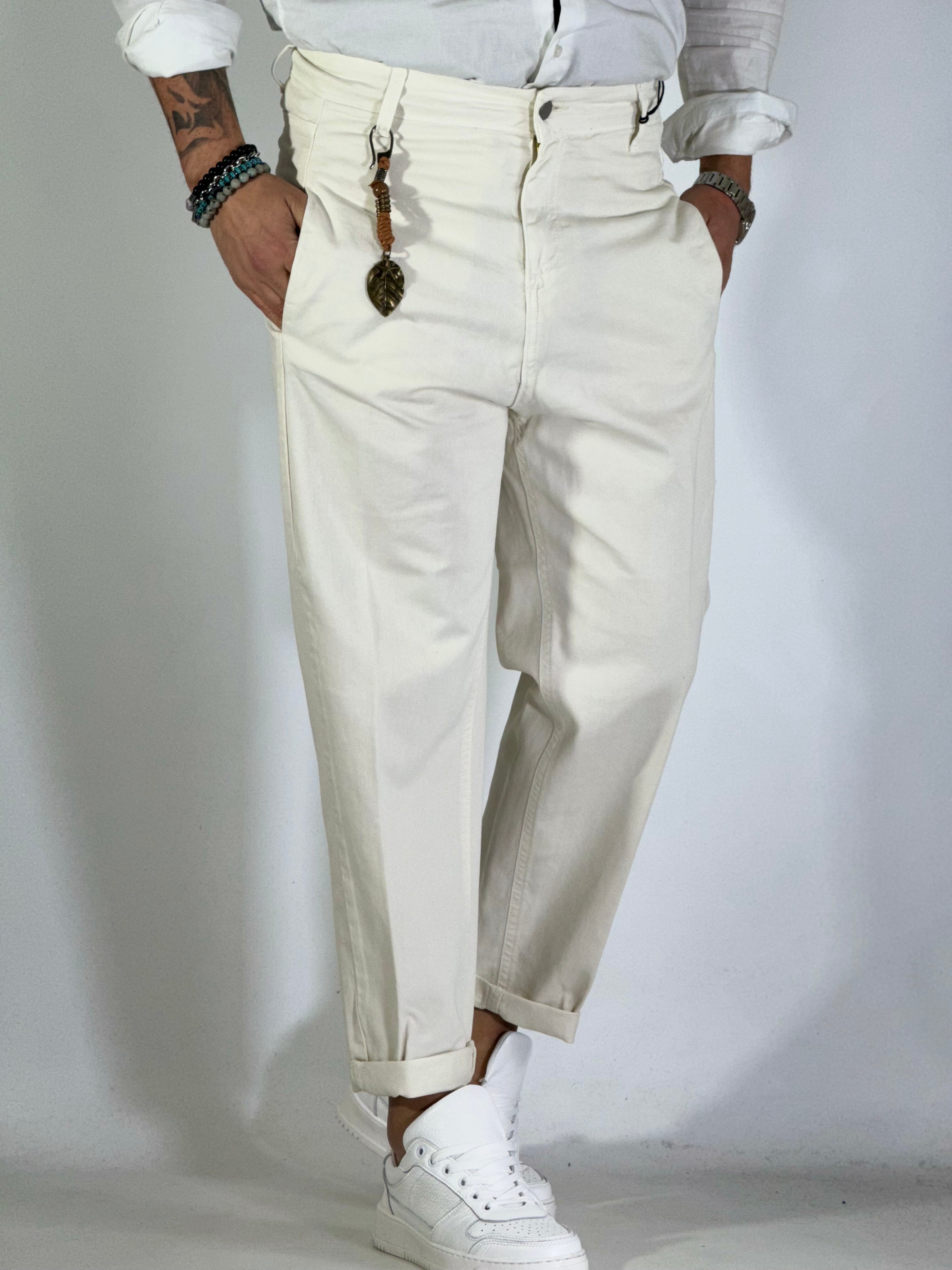 Pantalone 5 tasche panna ART AMARONE