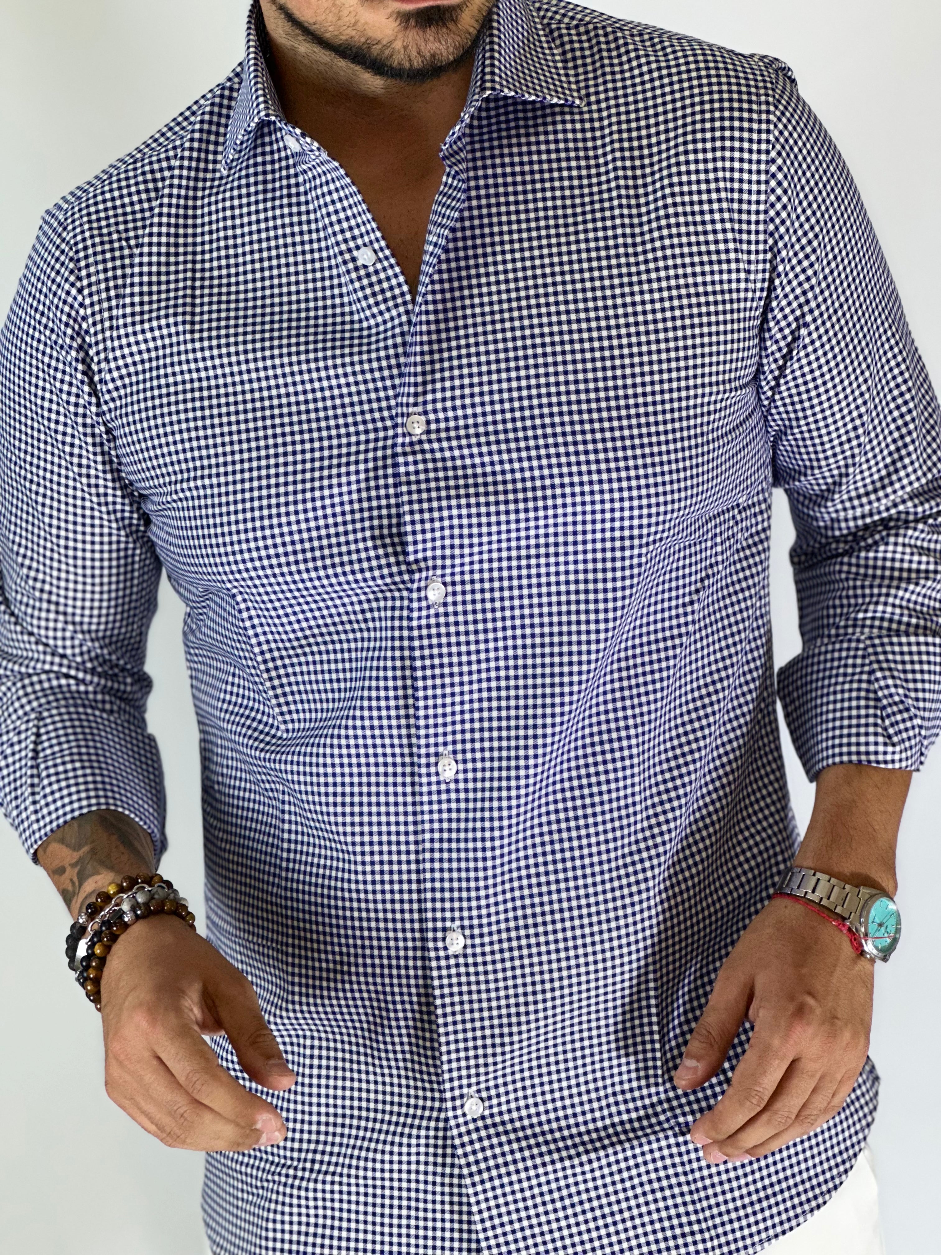 Camicia quadro blu MIGLIACCIO
