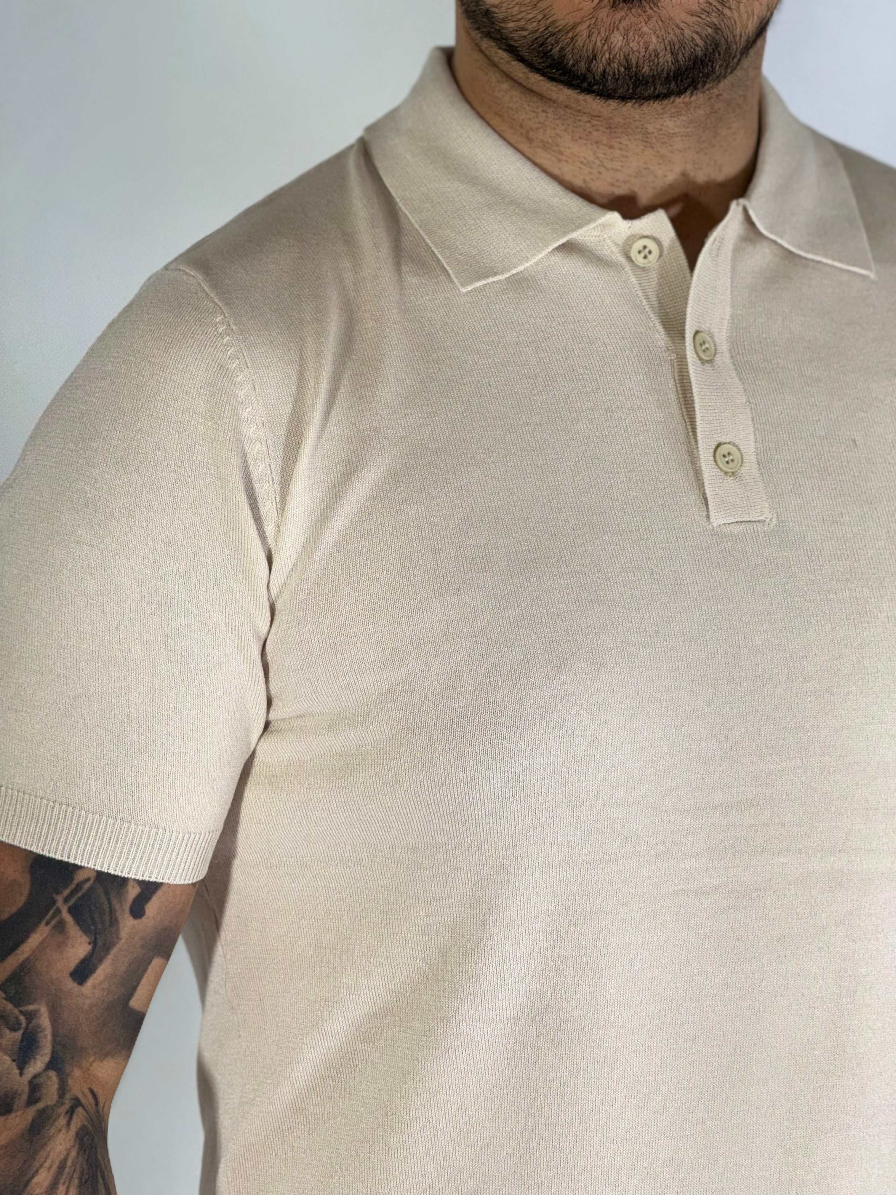 Polo mezza manica beige MT966