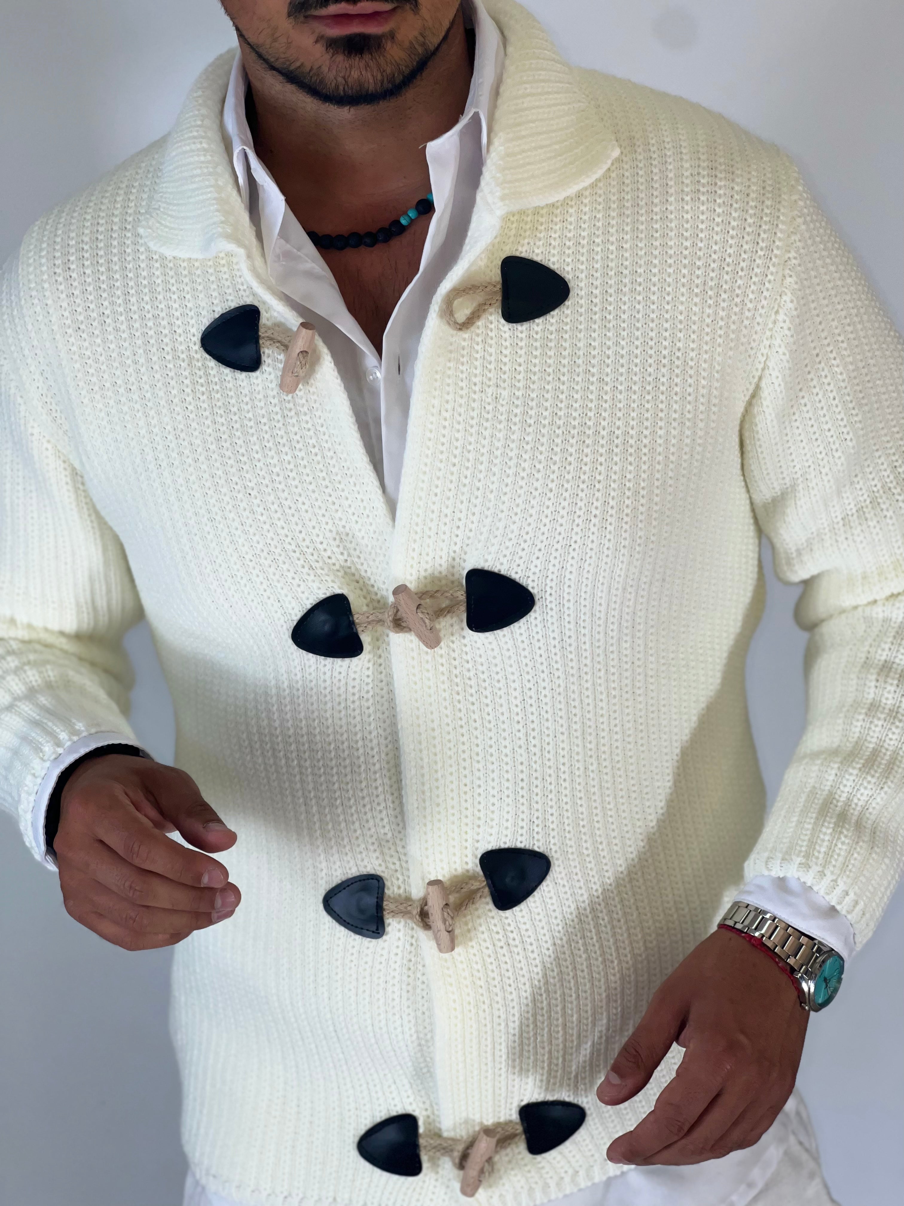 Giacca alamari panna BK857739