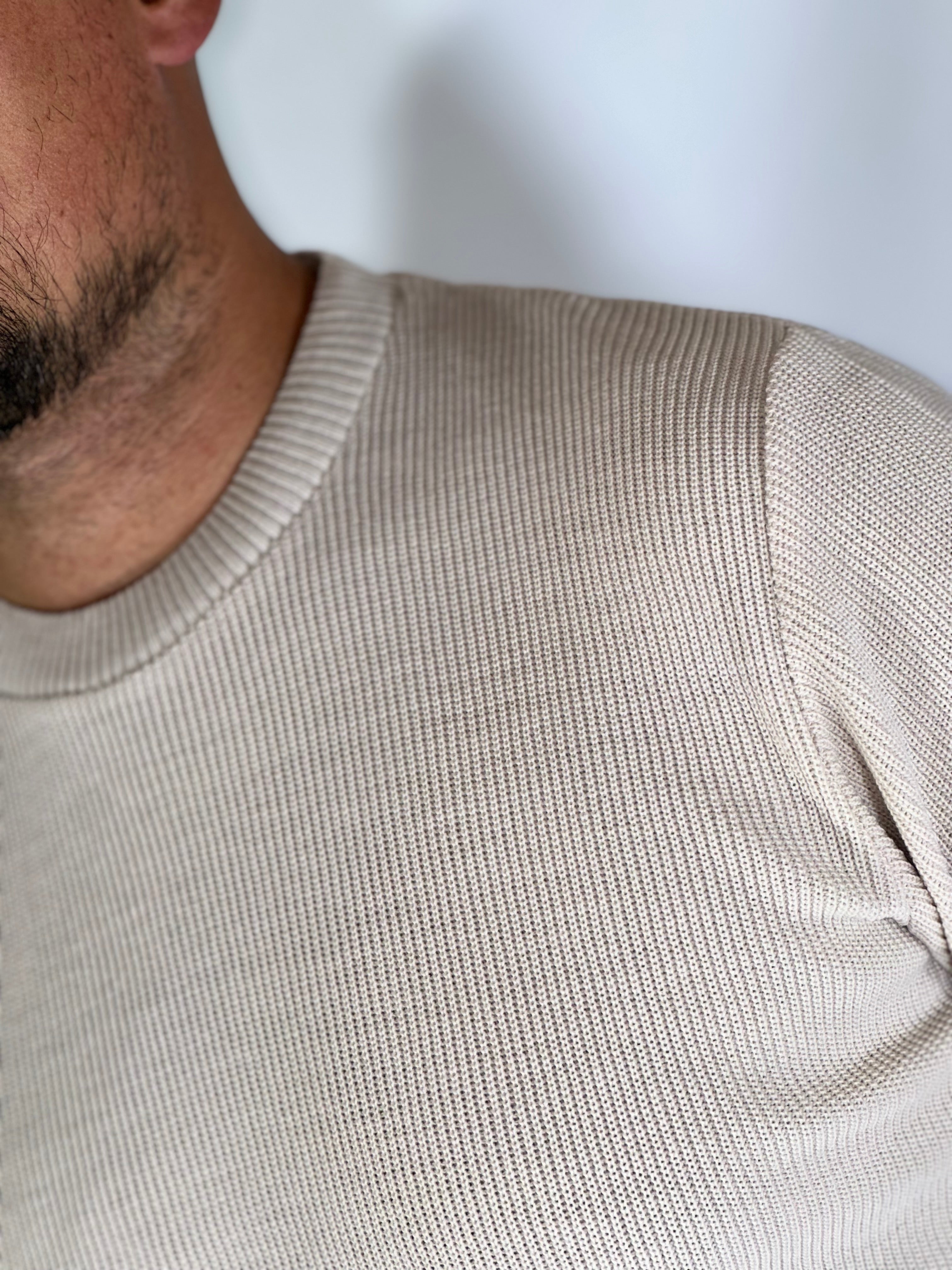 Maglia girocollo primaverile beige ART MF13671