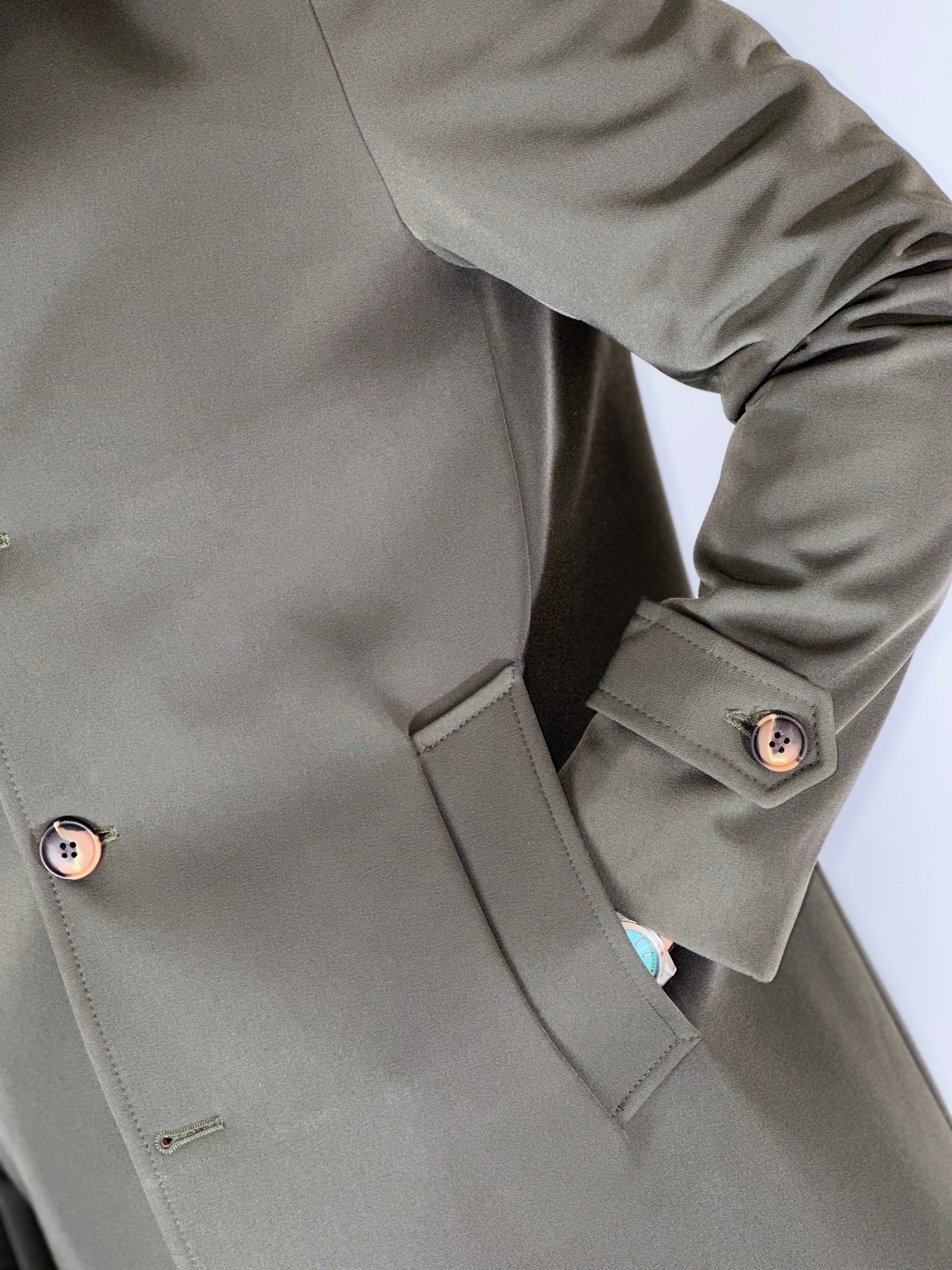 Trench elegant imbottito verde CAP SLOU