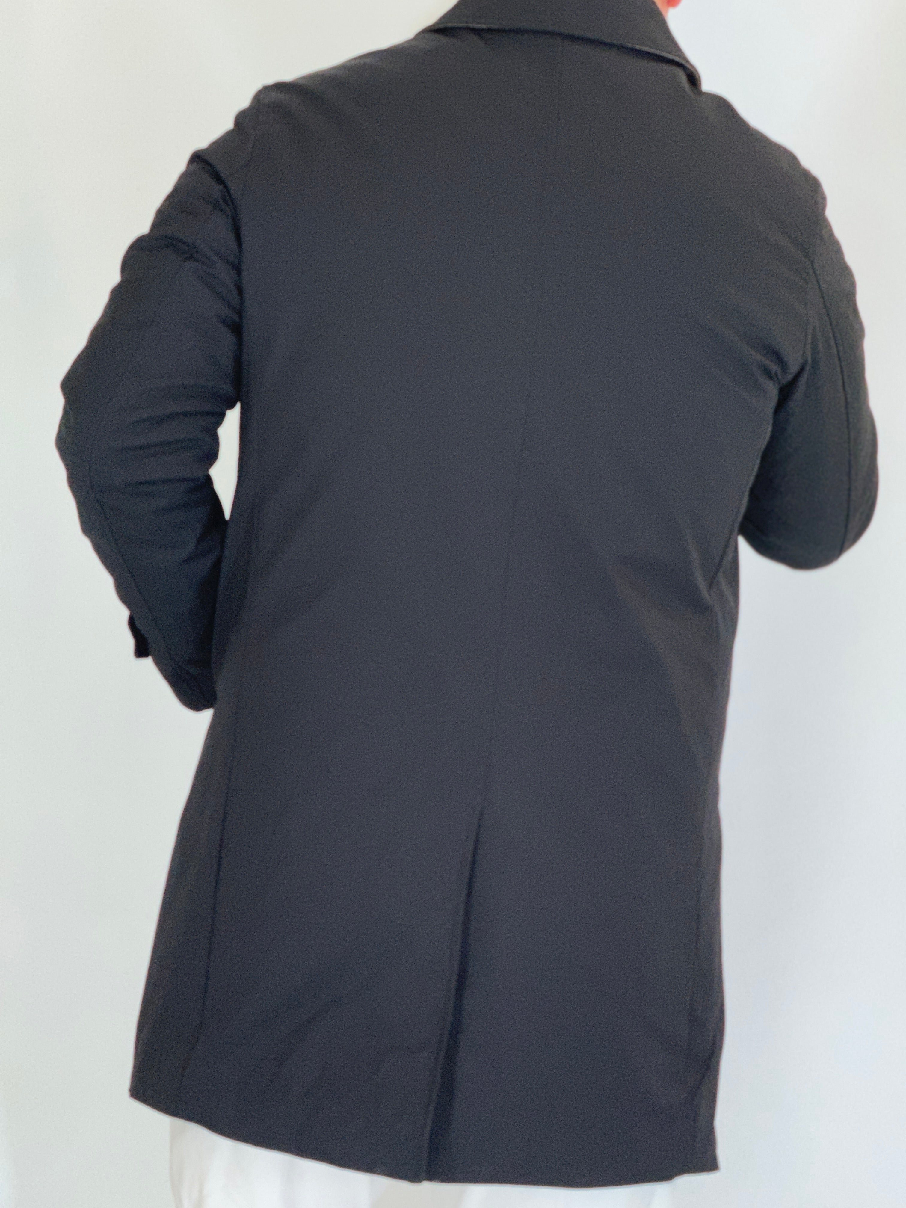 Trench tessuto diagonale imbottito nero RCS007WF