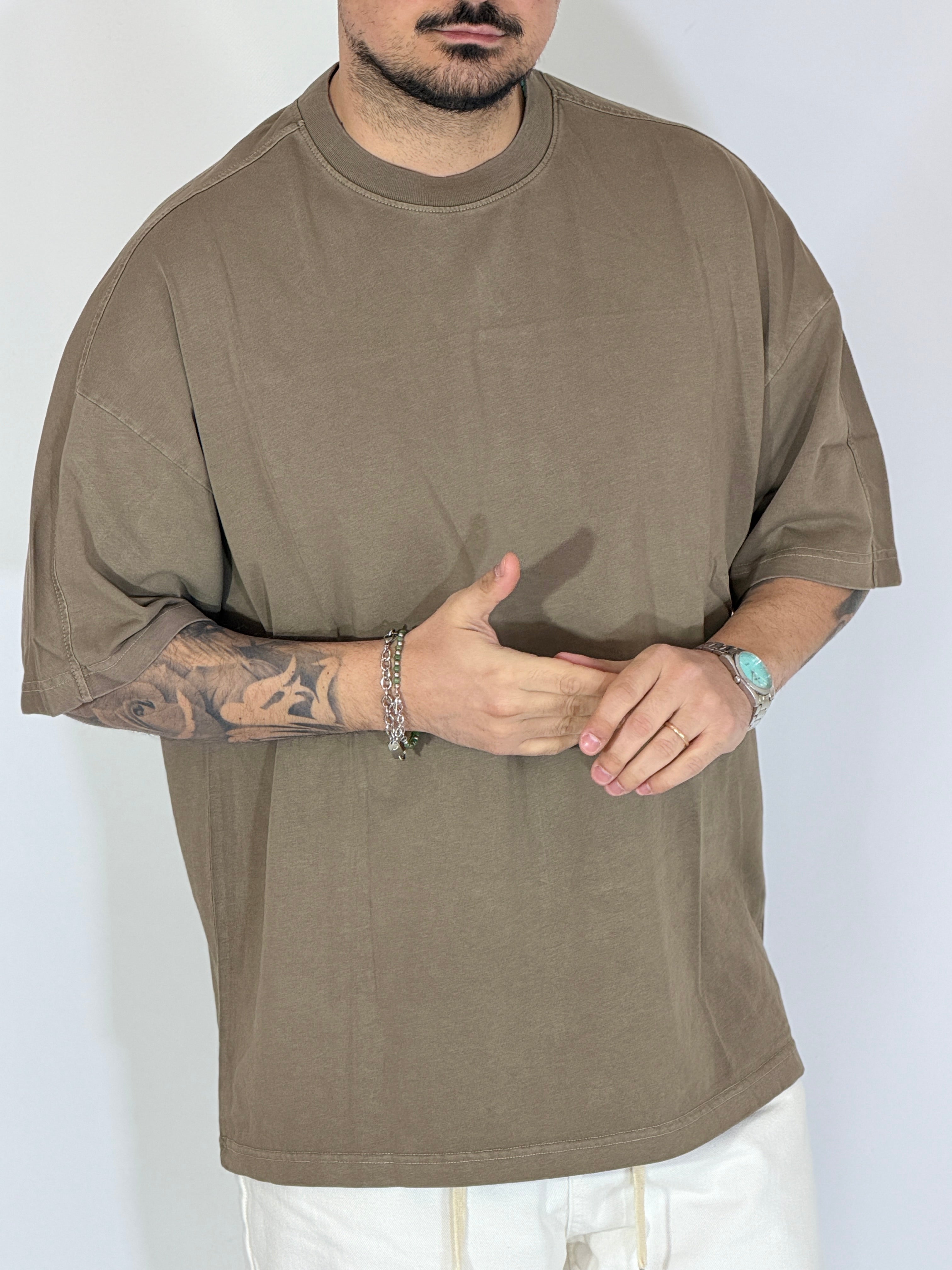 T-shirt fiammata fango 089G