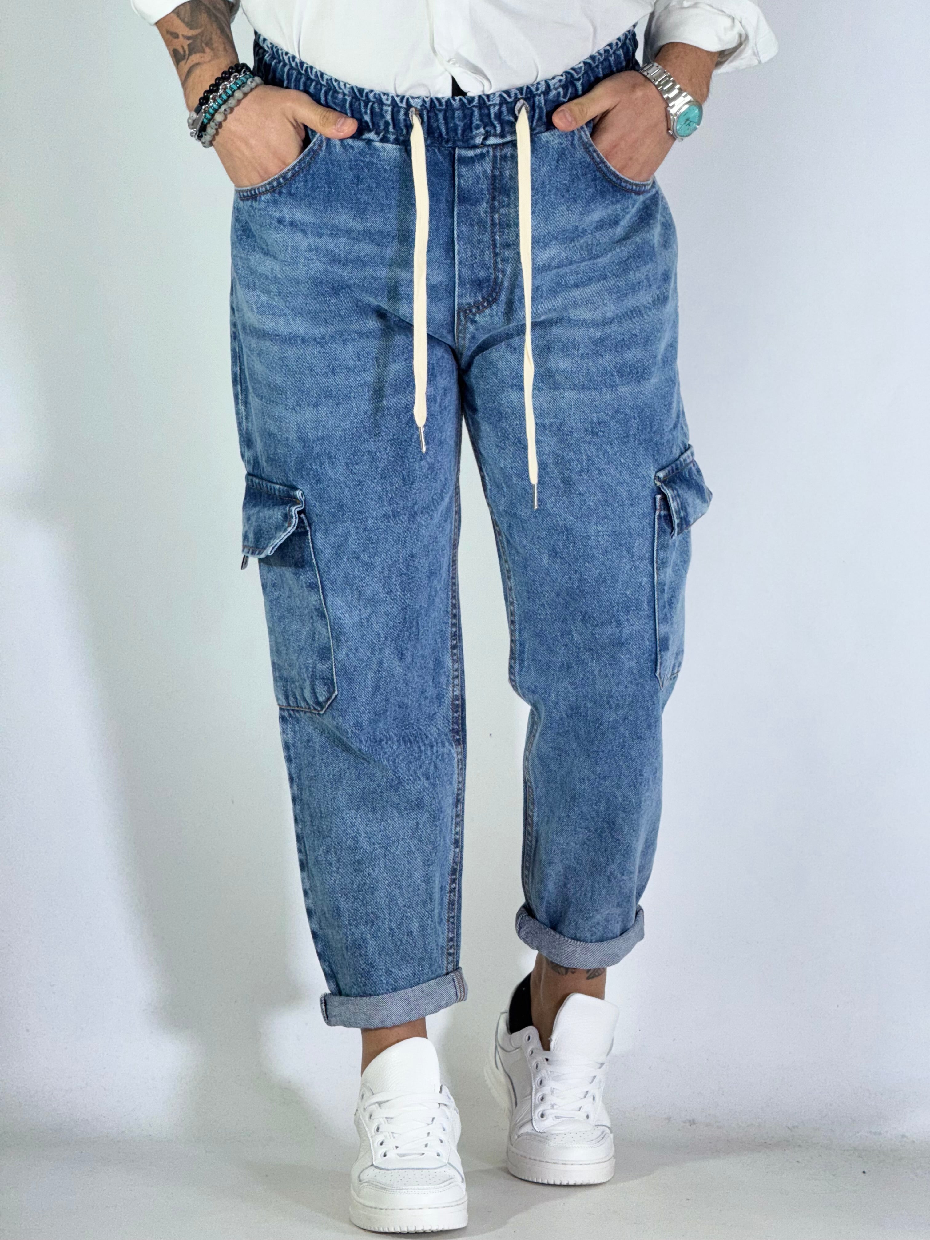 Pantalaccio jeans marmorizzato ART VARENNE