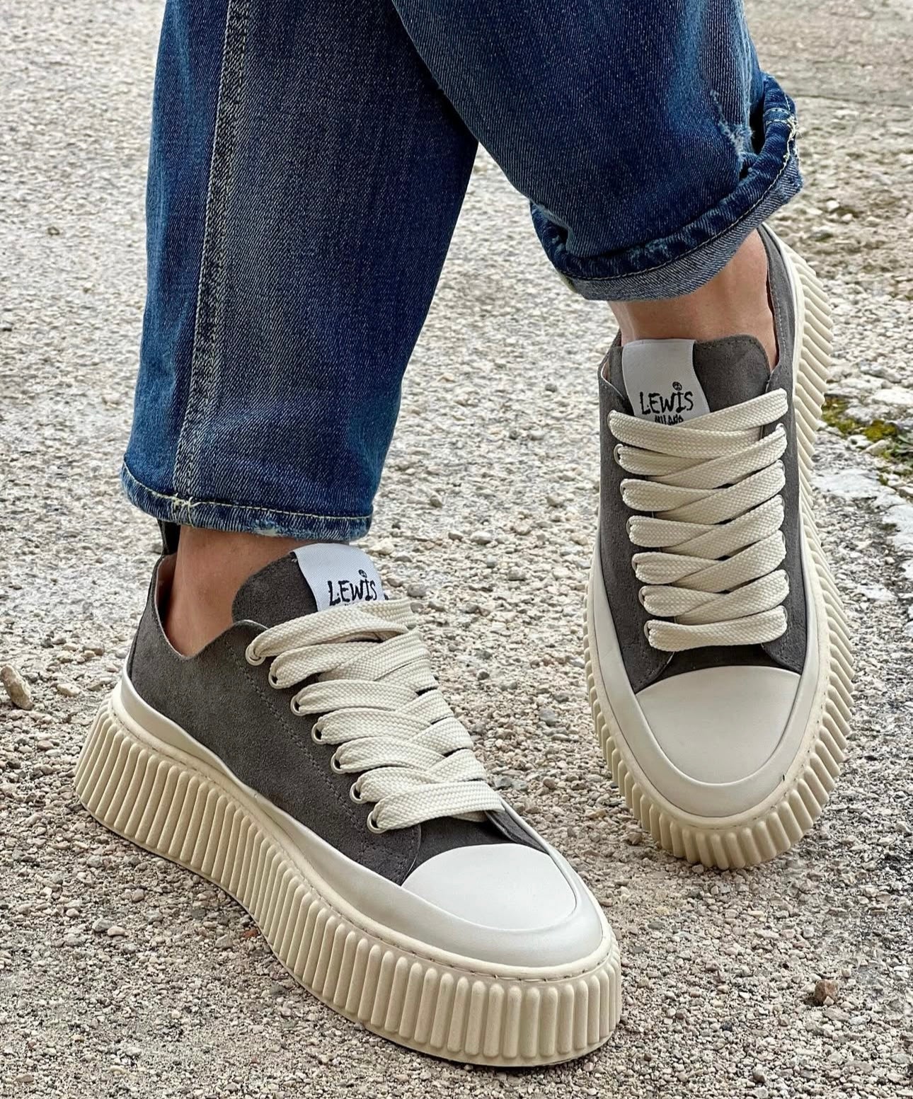 Scarpa LEWIS MILANO camoscio grigio ZHOU