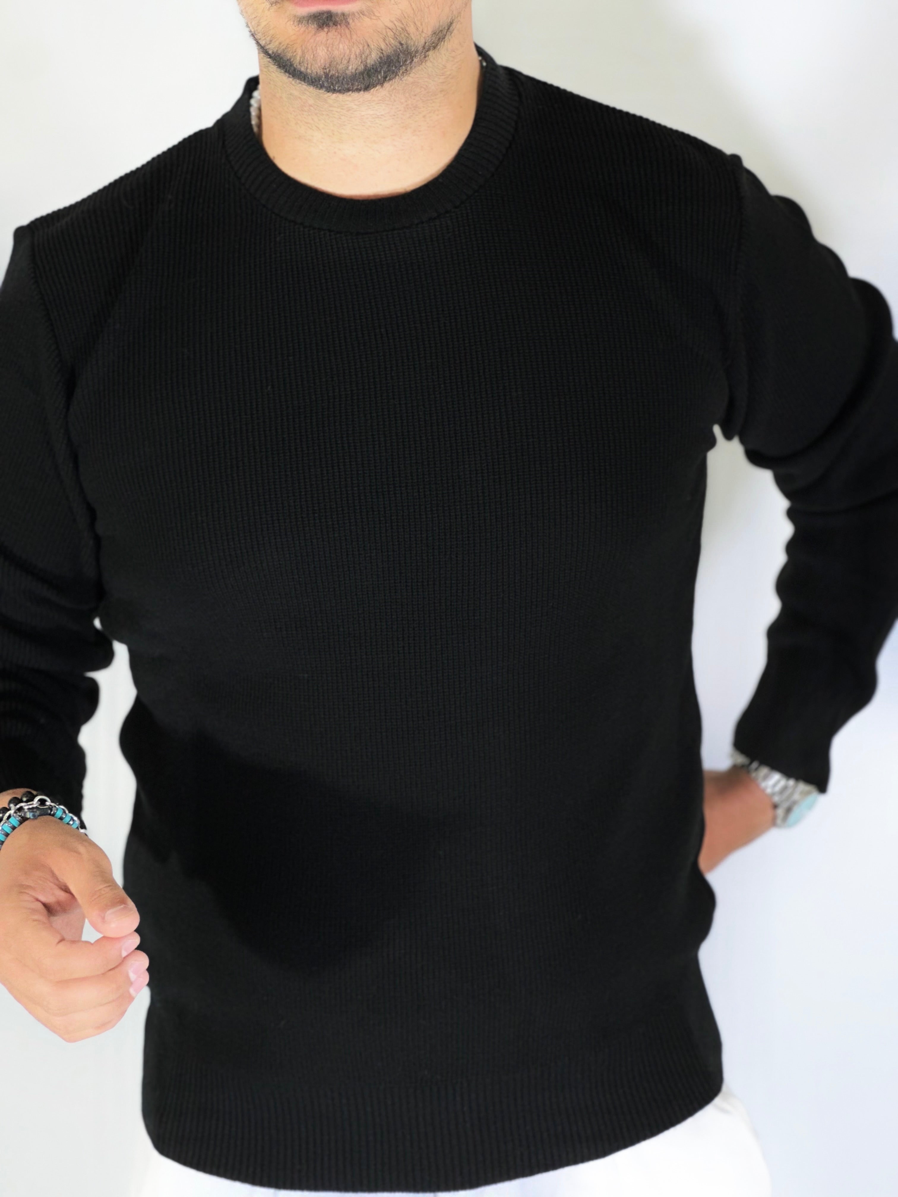 Maglia girocollo nero MF13670