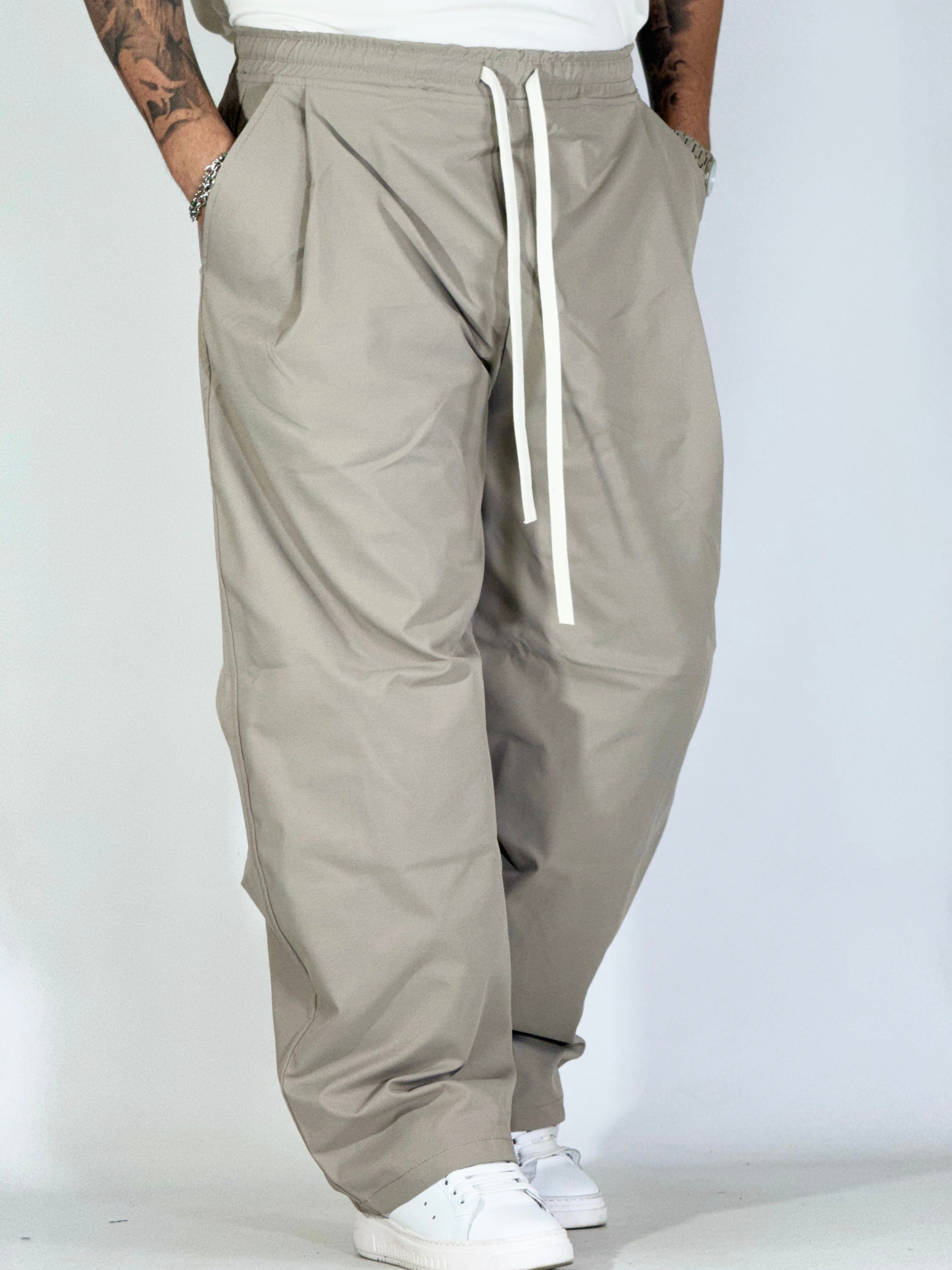 Pantalone extreme palazzo beige BE155