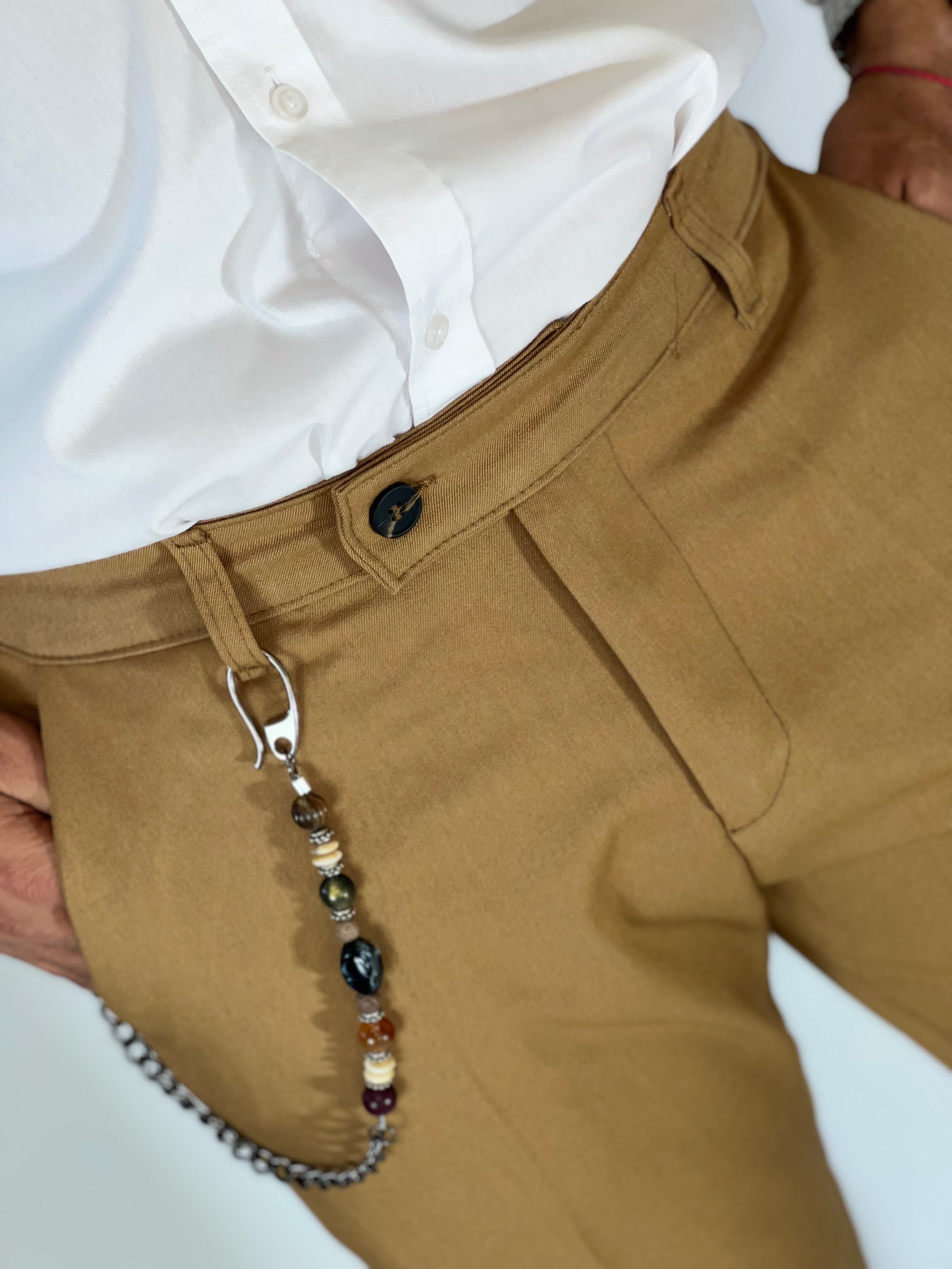 Pantalone elegant cammello AG95