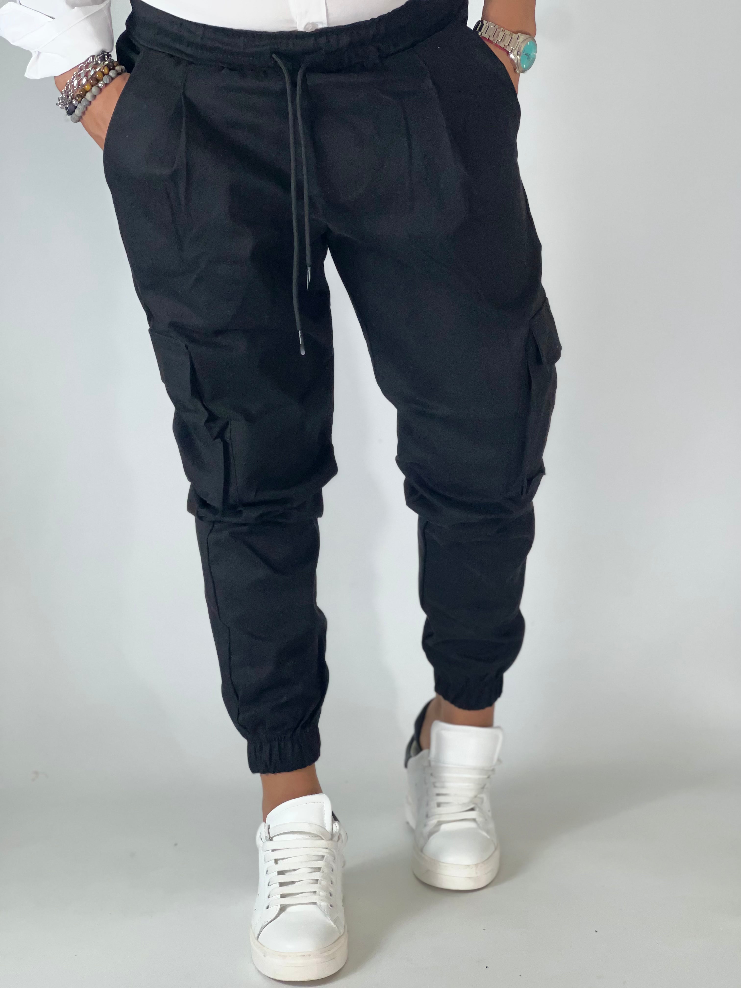 Pantalaccio cargo nero CUBI