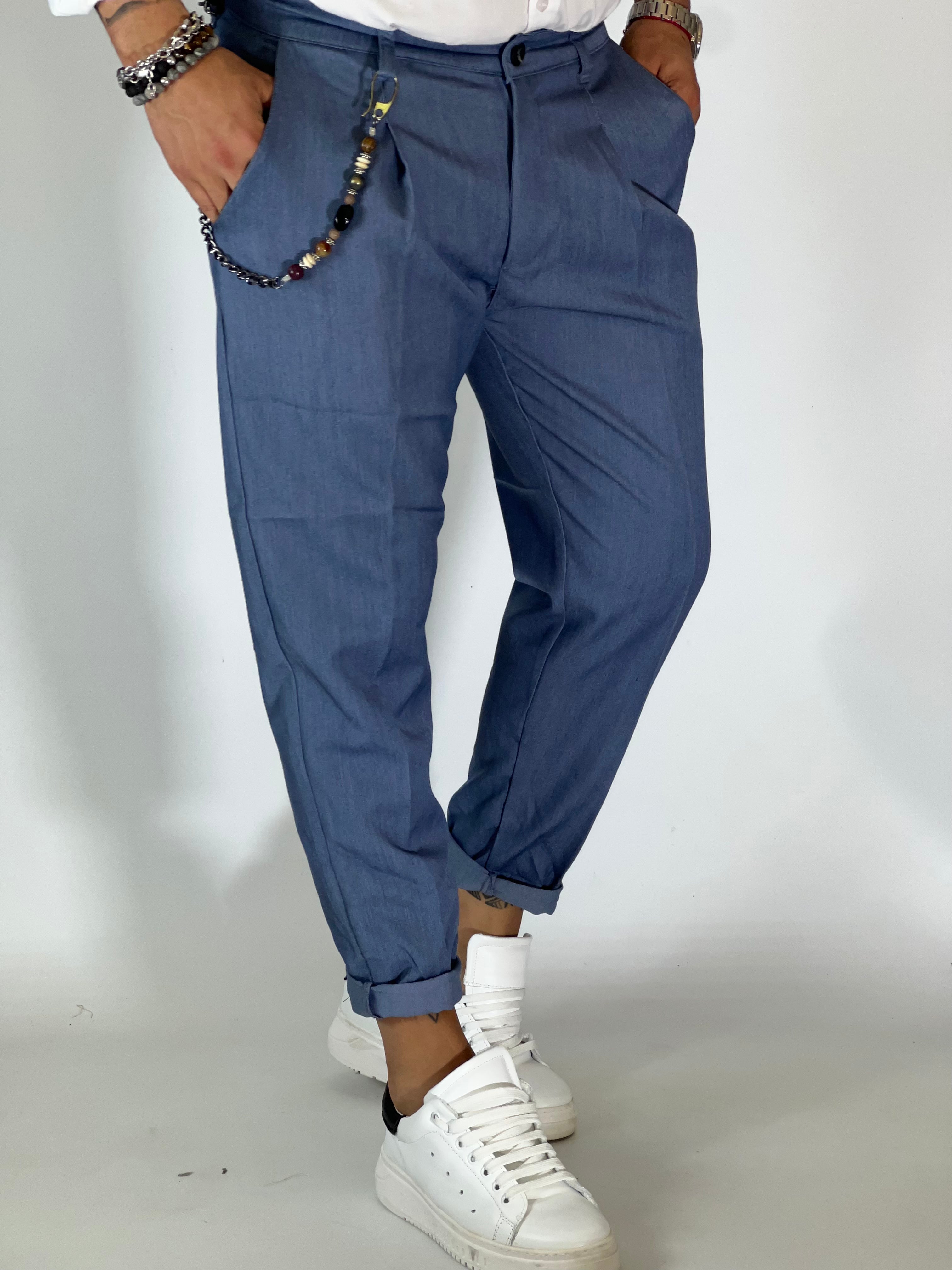 Pantalone blu denim AG60