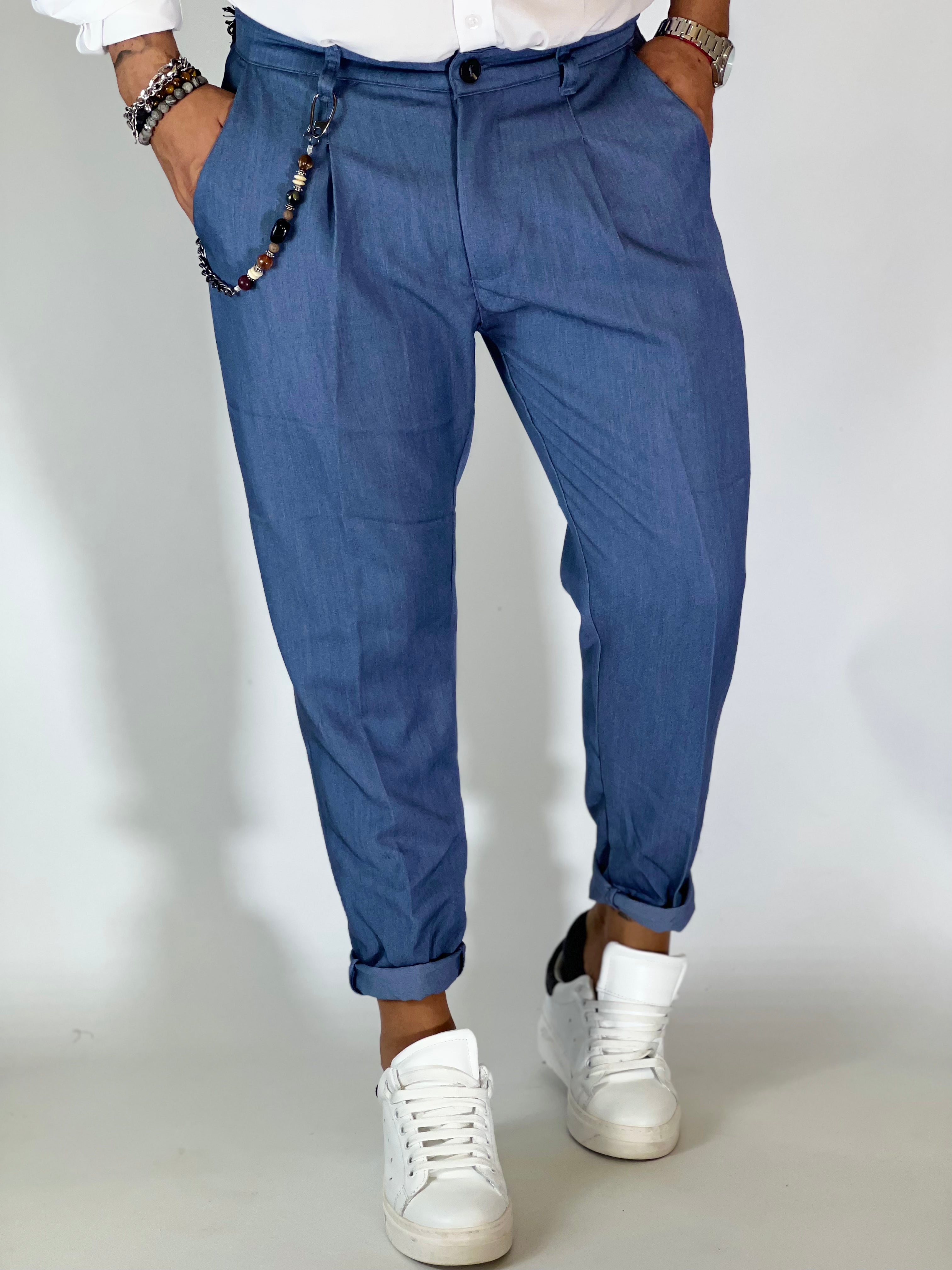 Pantalone blu denim AG60