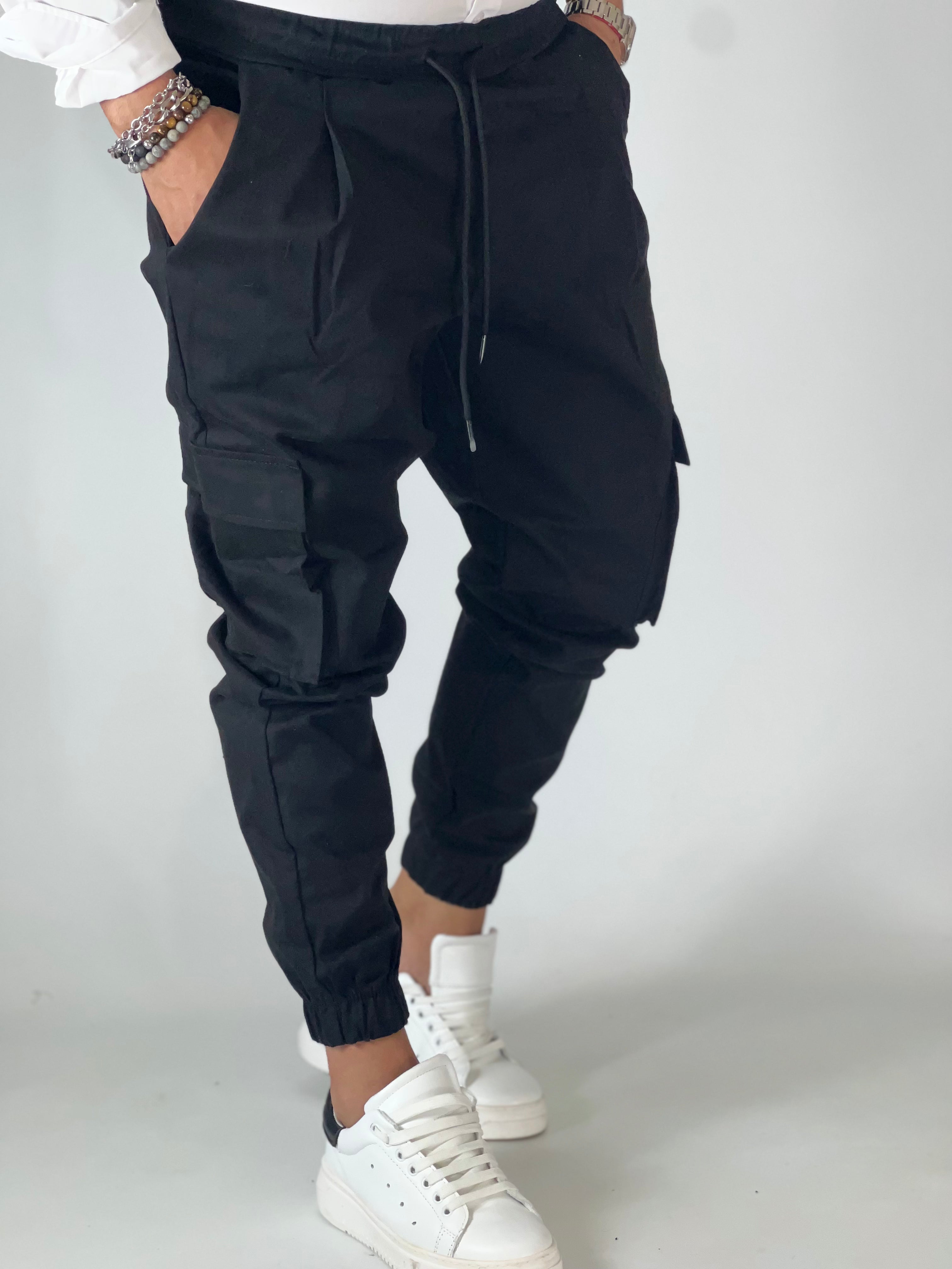 Pantalaccio cargo nero CUBI