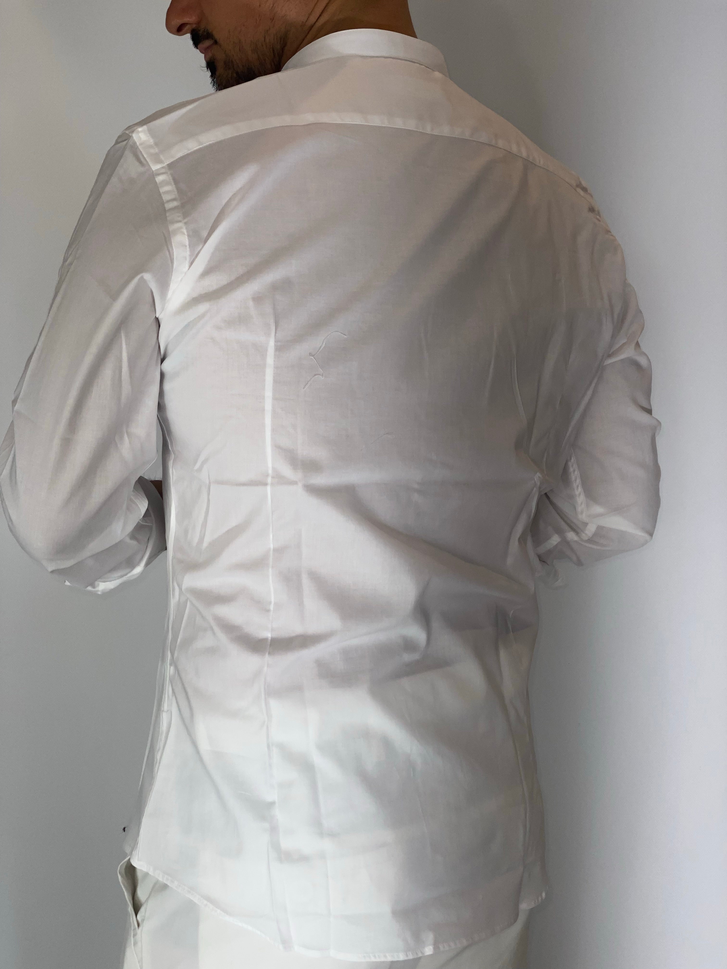 Camicia cotone coreana bianca MIGLIACCIO