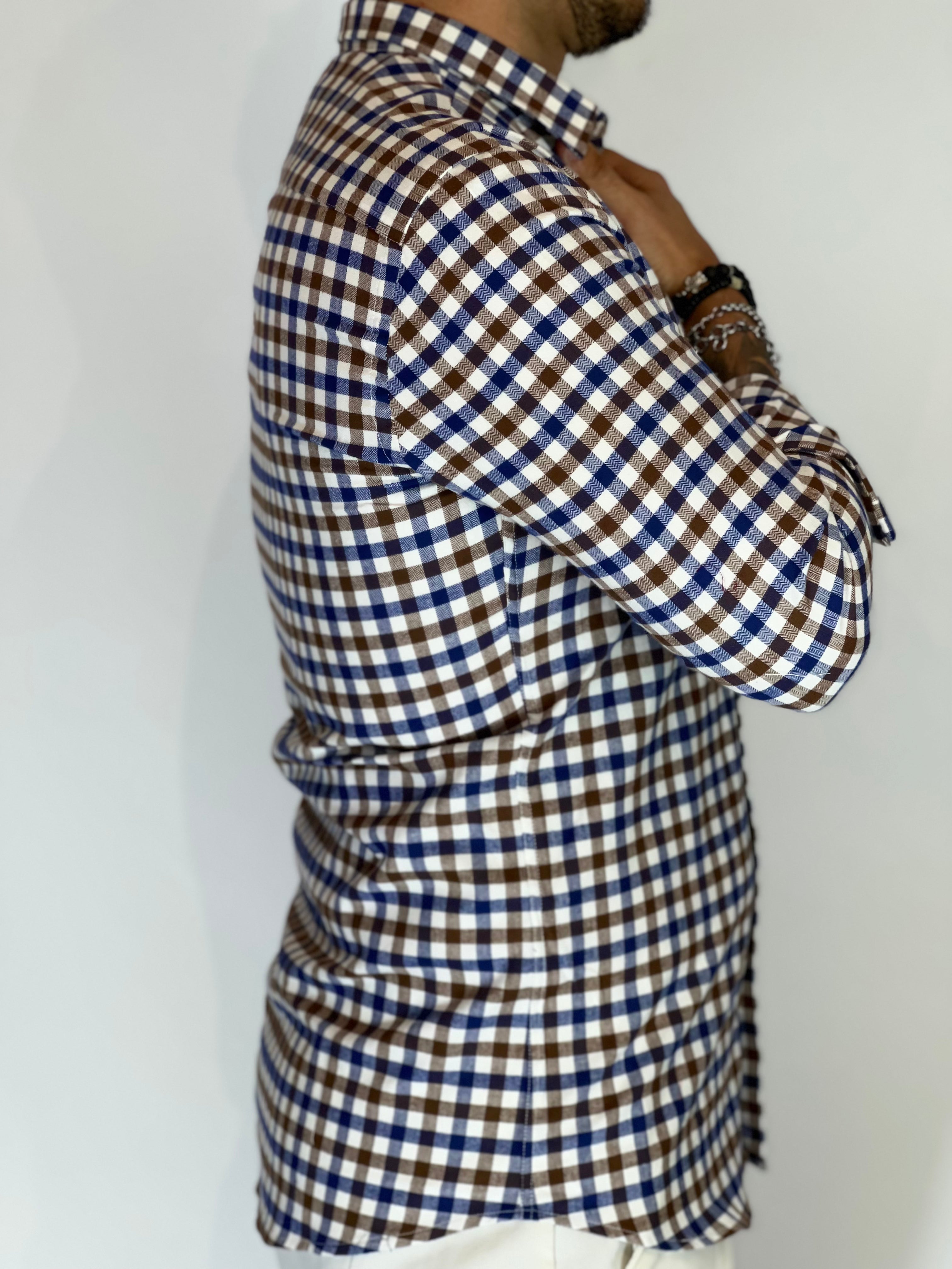 Summit · Camicia MIGLIACCIO blu/marrone
