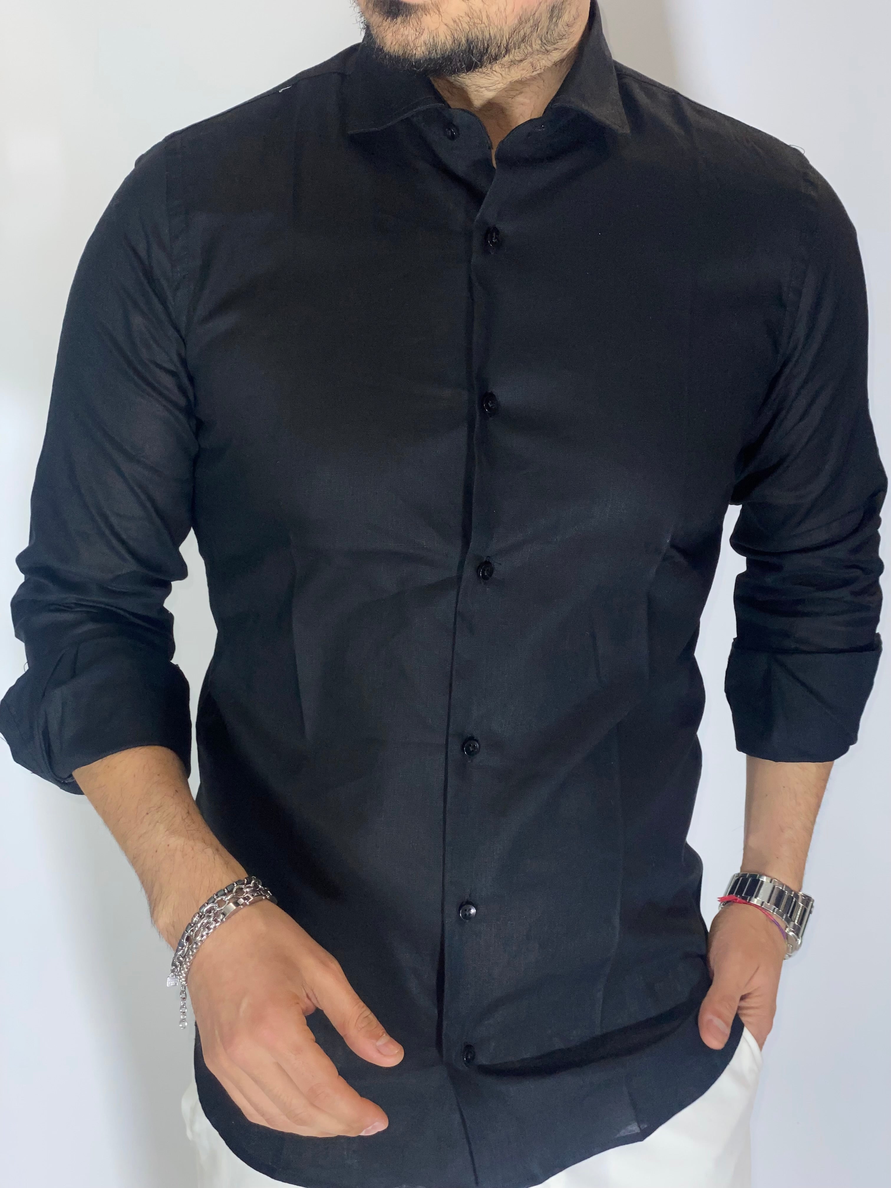 Camicia migliaccio Samuel lino NERA