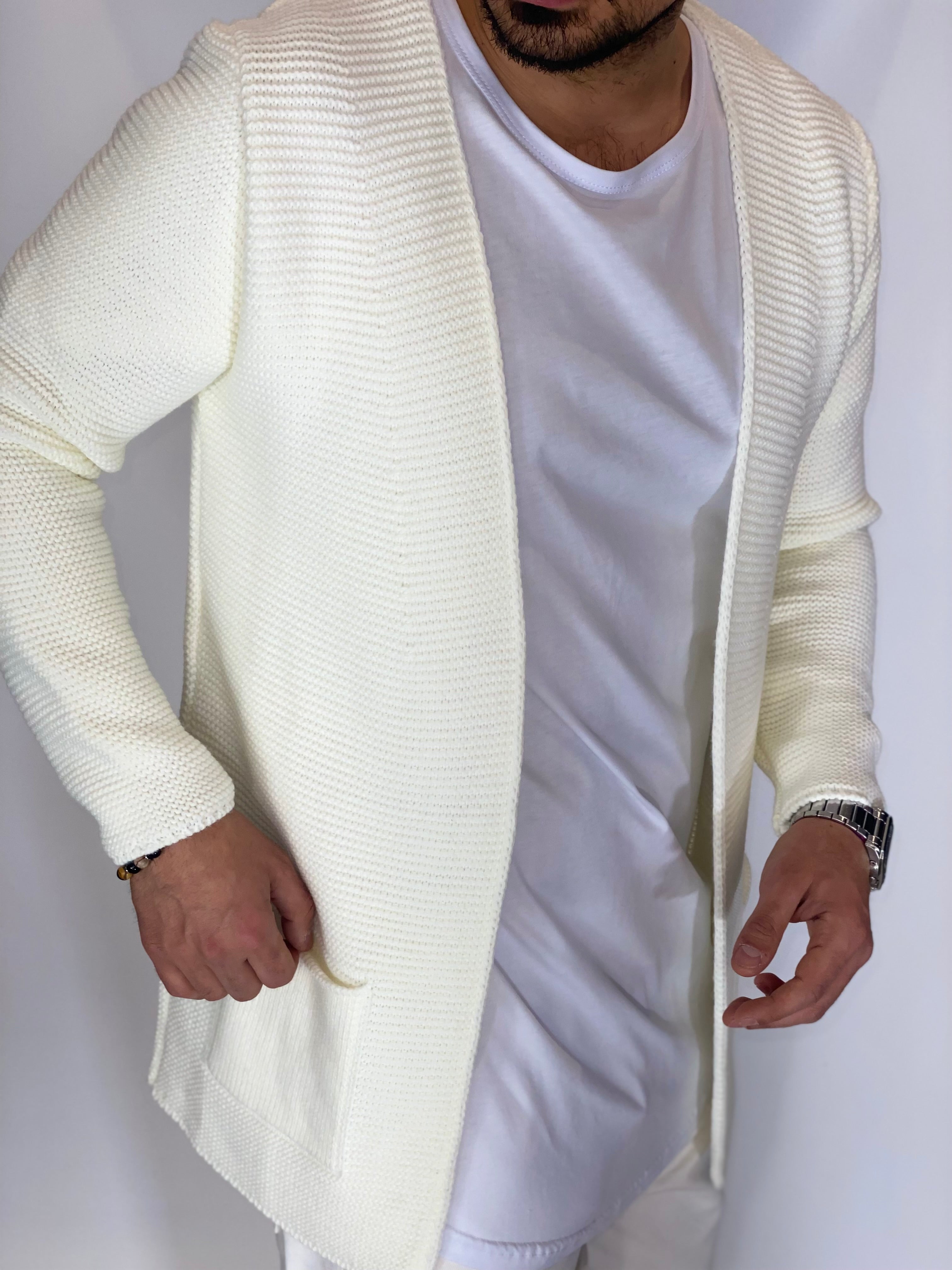 Breeze · Cardigan aperto panna