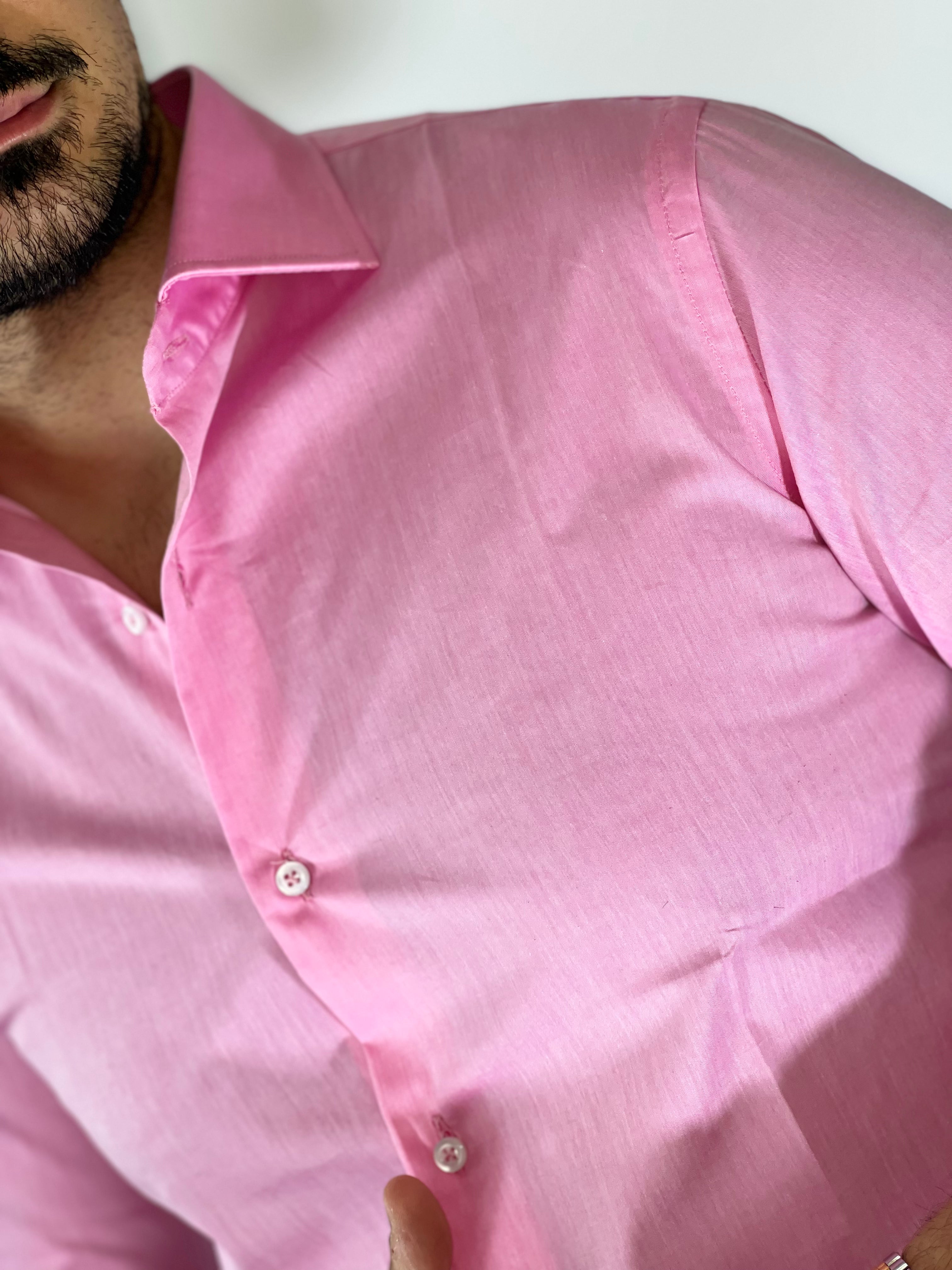 Camicia cotone zephire rosa MIGLIACCIO
