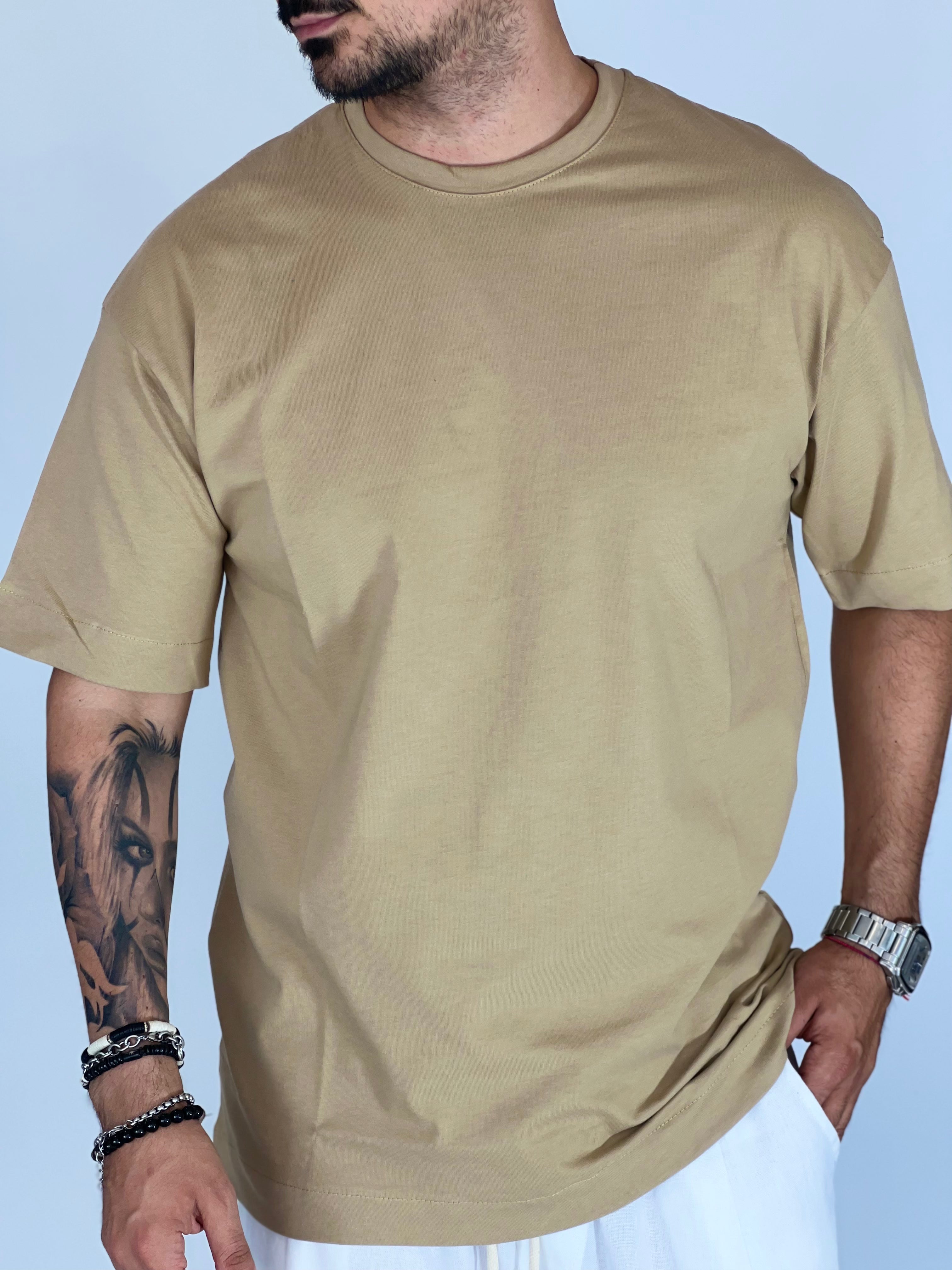 T-Shirt over basic cammello DC80316