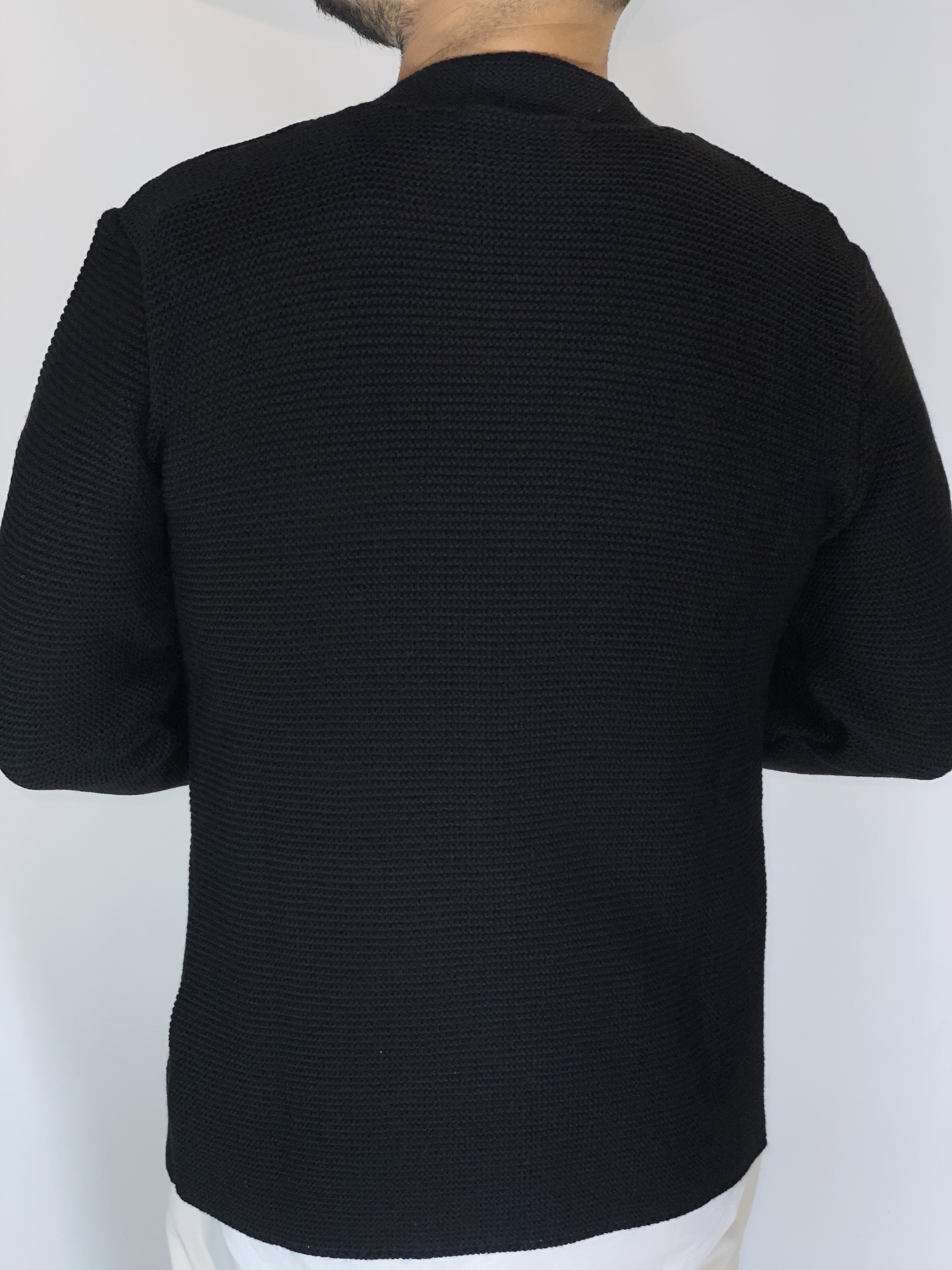 Seven · Cardigan coreano nero