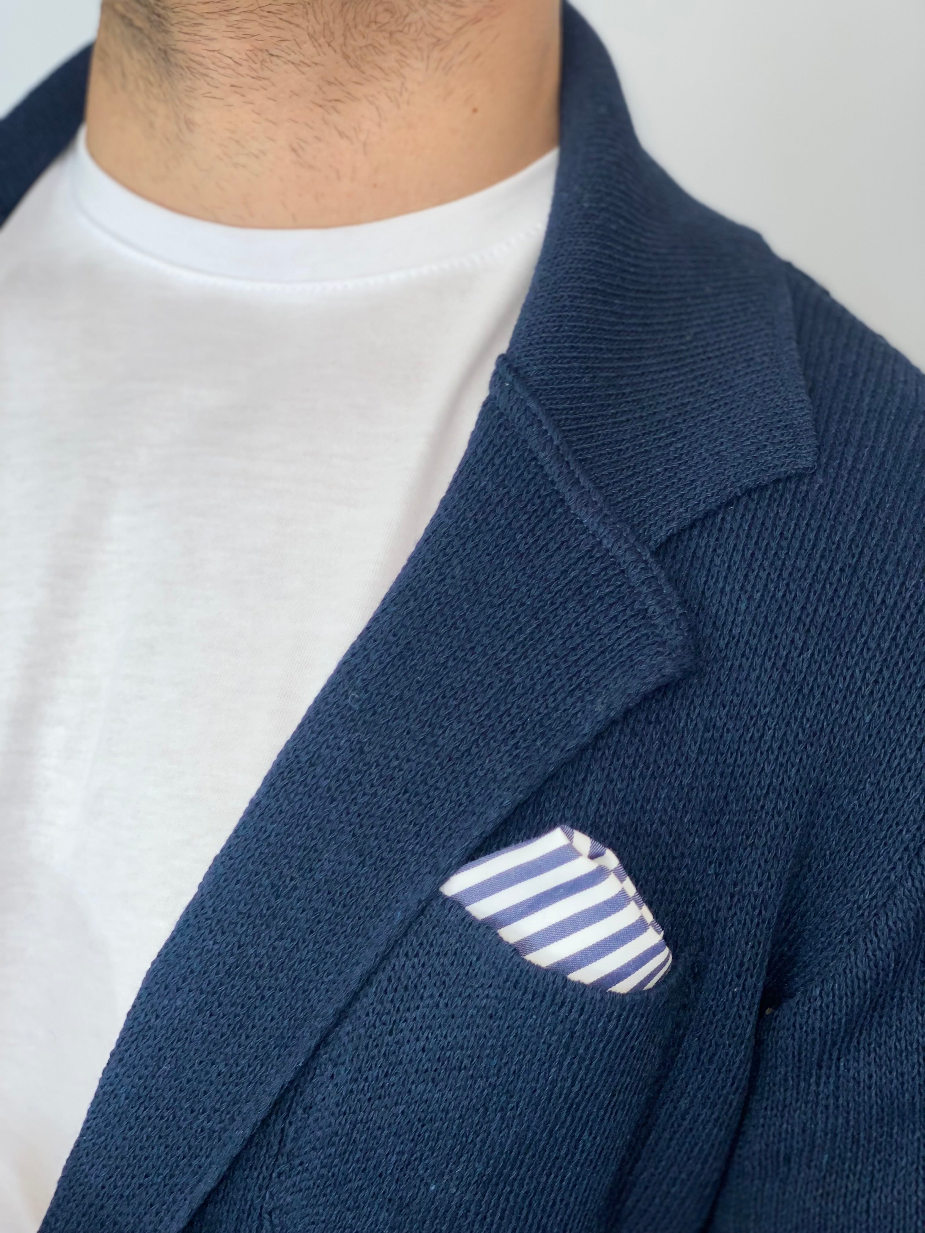 One · Cardigan giacca blu notte