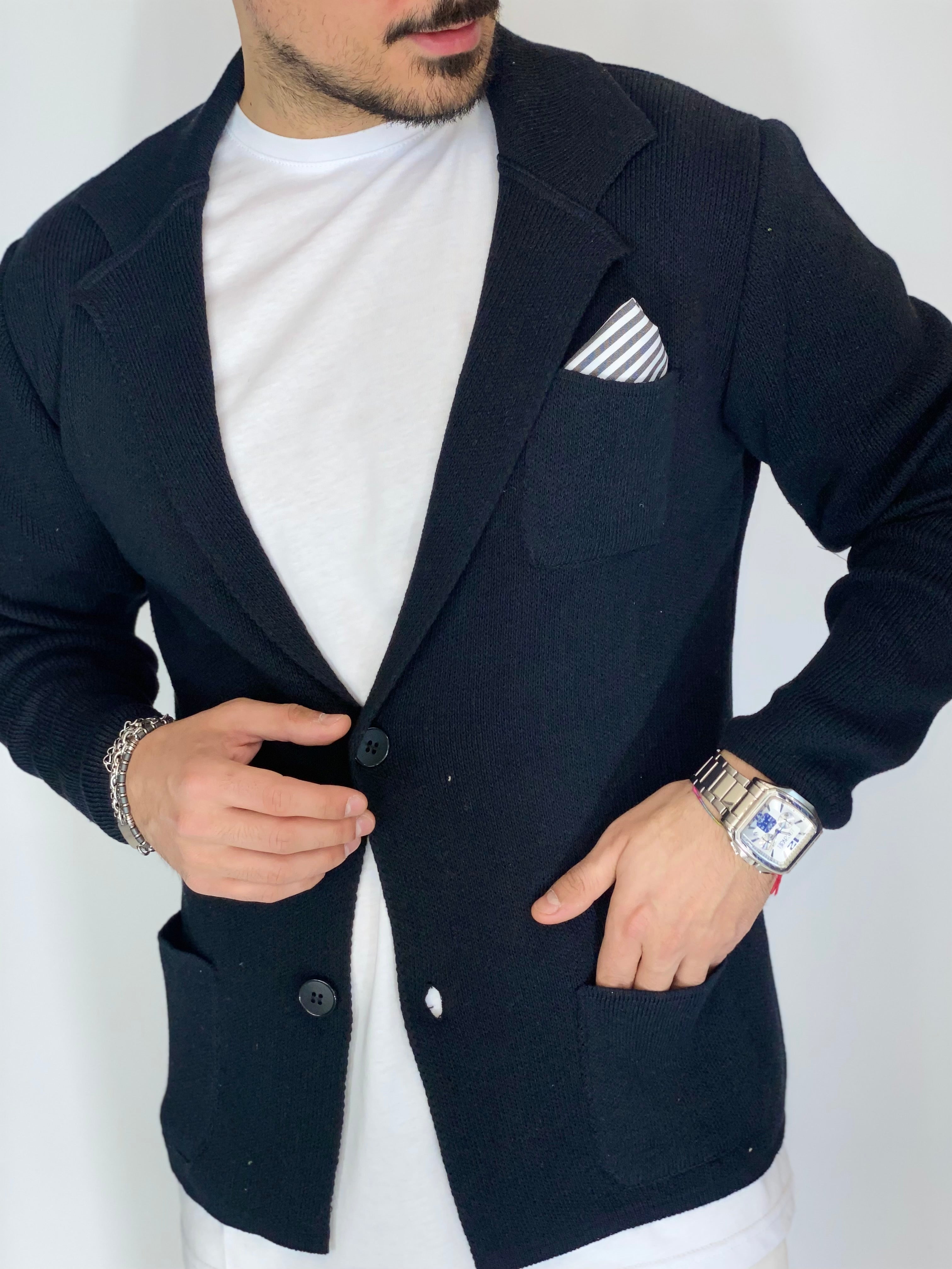 One · Cardigan giacca nero